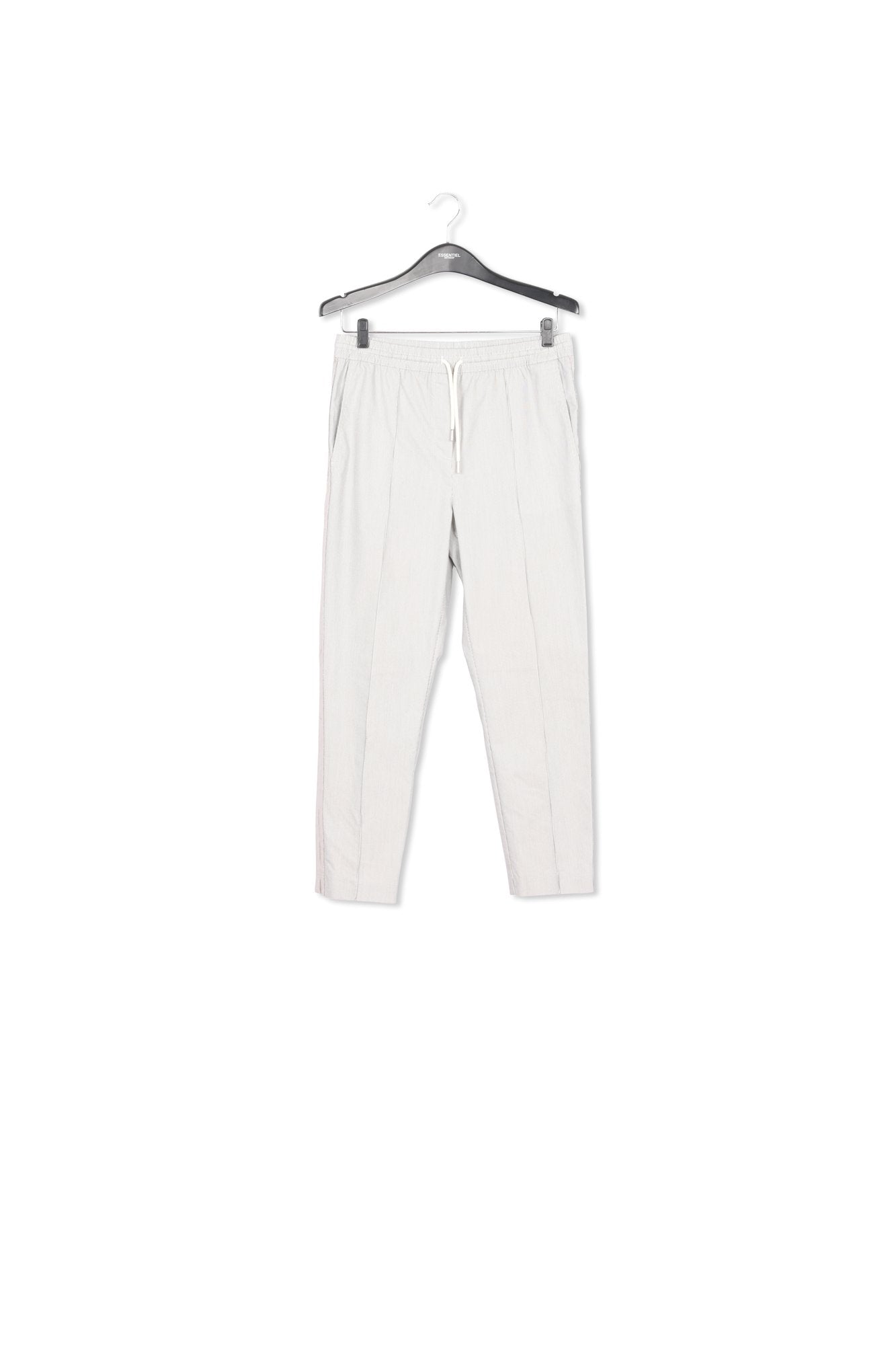 Grey and off-white checked cotton-blend pants RE—SSENTIEL | Essentiel second hand