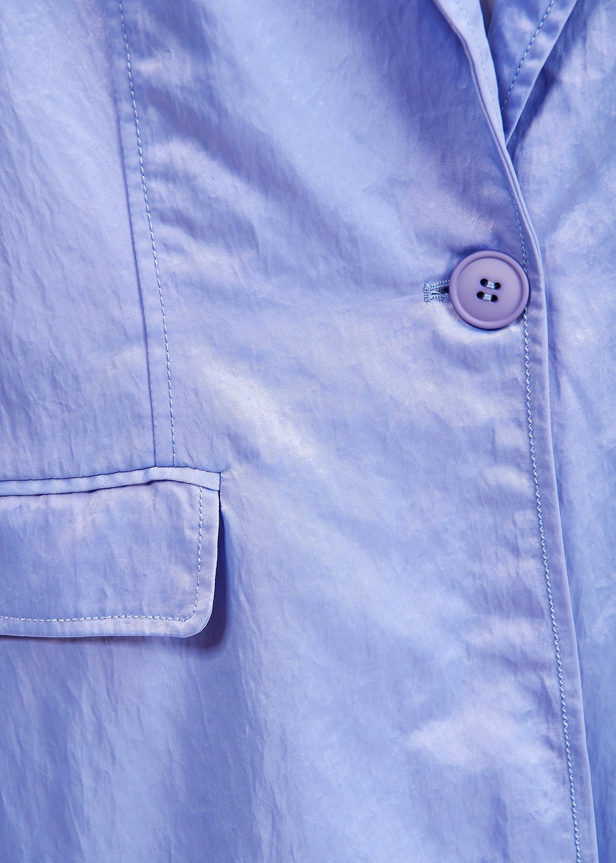 Blazer droit en satin bleu clair RE—SSENTIEL | Essentiel second hand