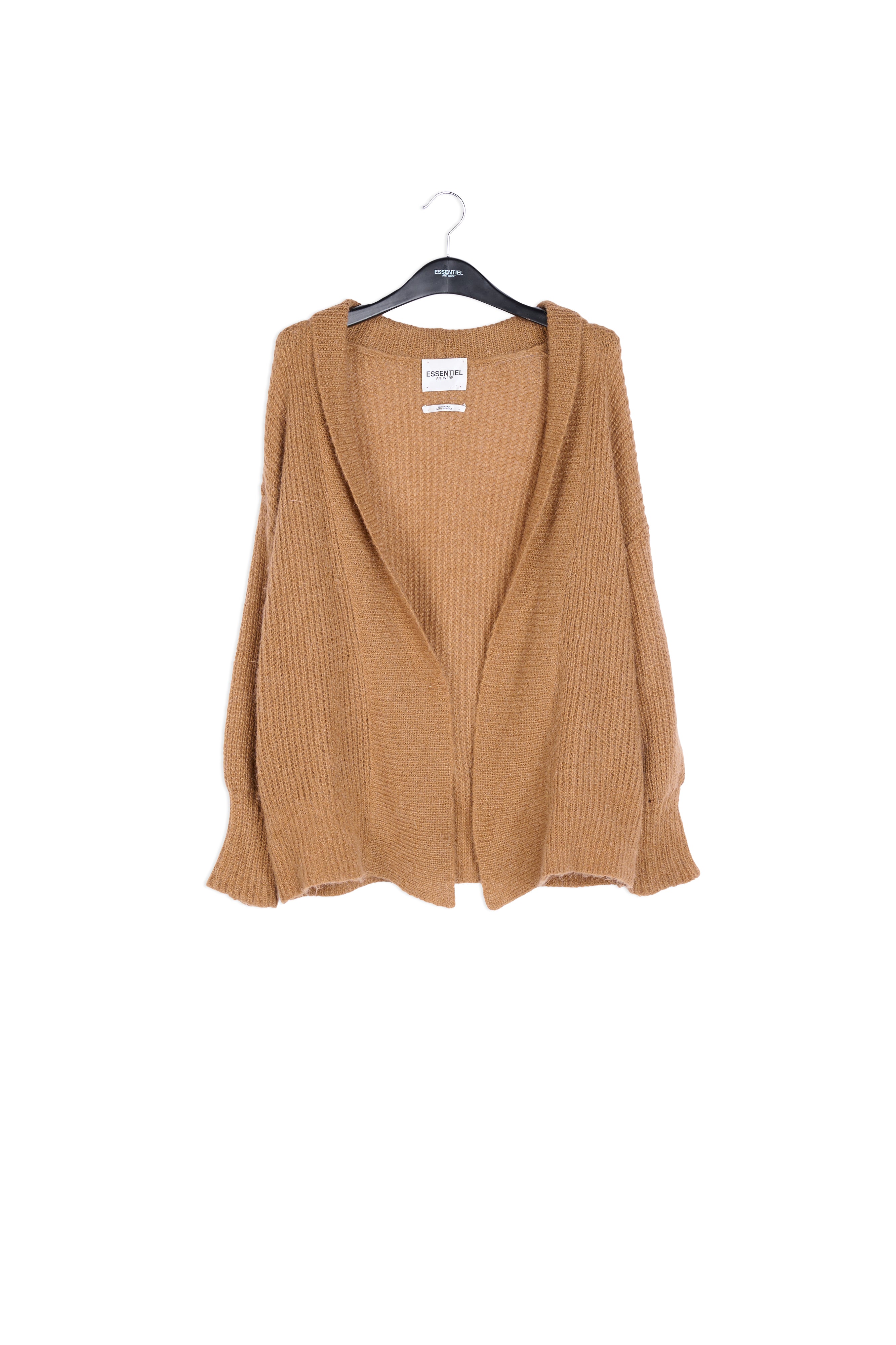 Light brown shawl collar cardigan RE—SSENTIEL | Essentiel second hand