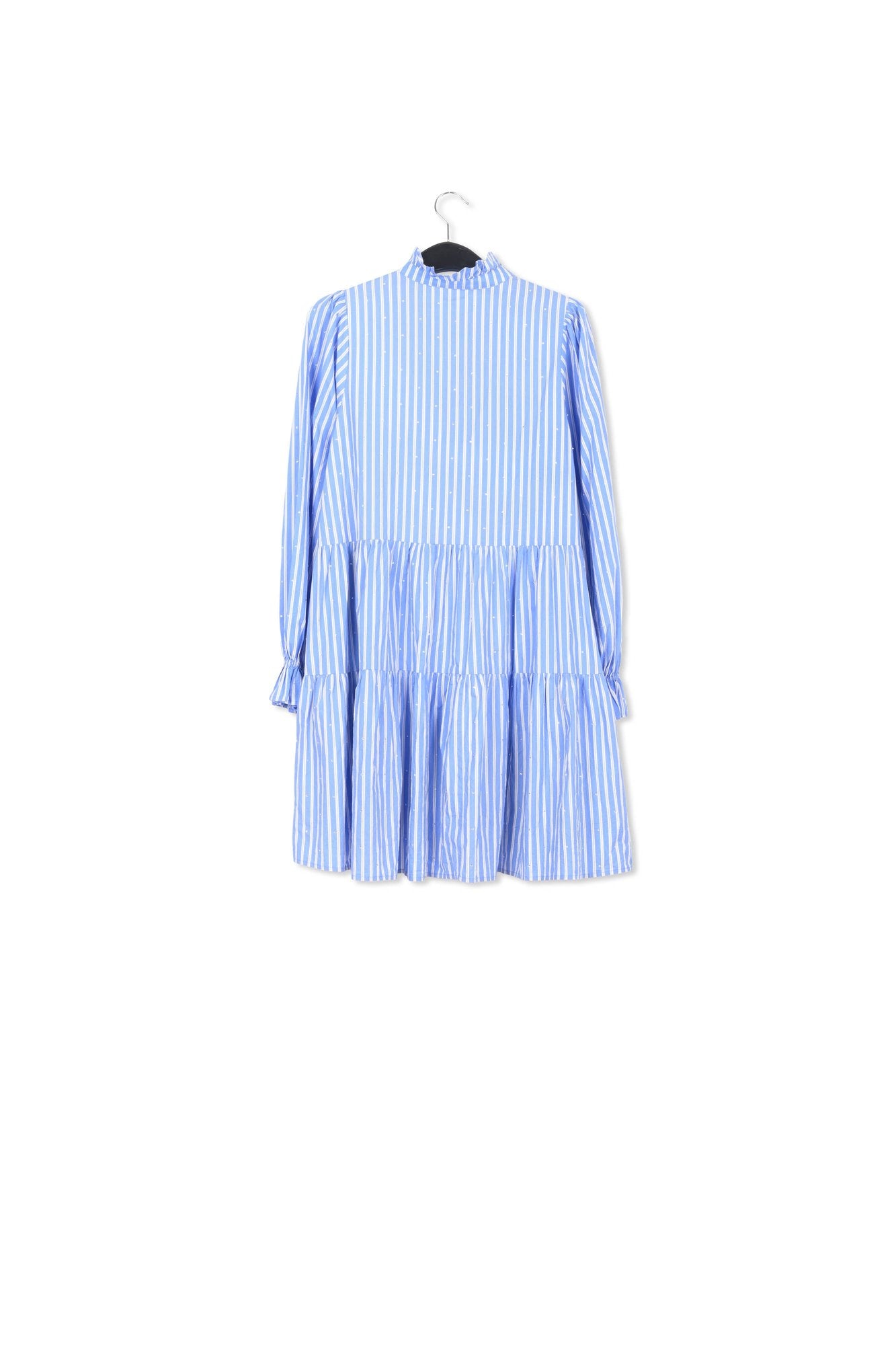 Mini robe bleu clair en popeline avec strass RE—SSENTIEL | Essentiel second hand