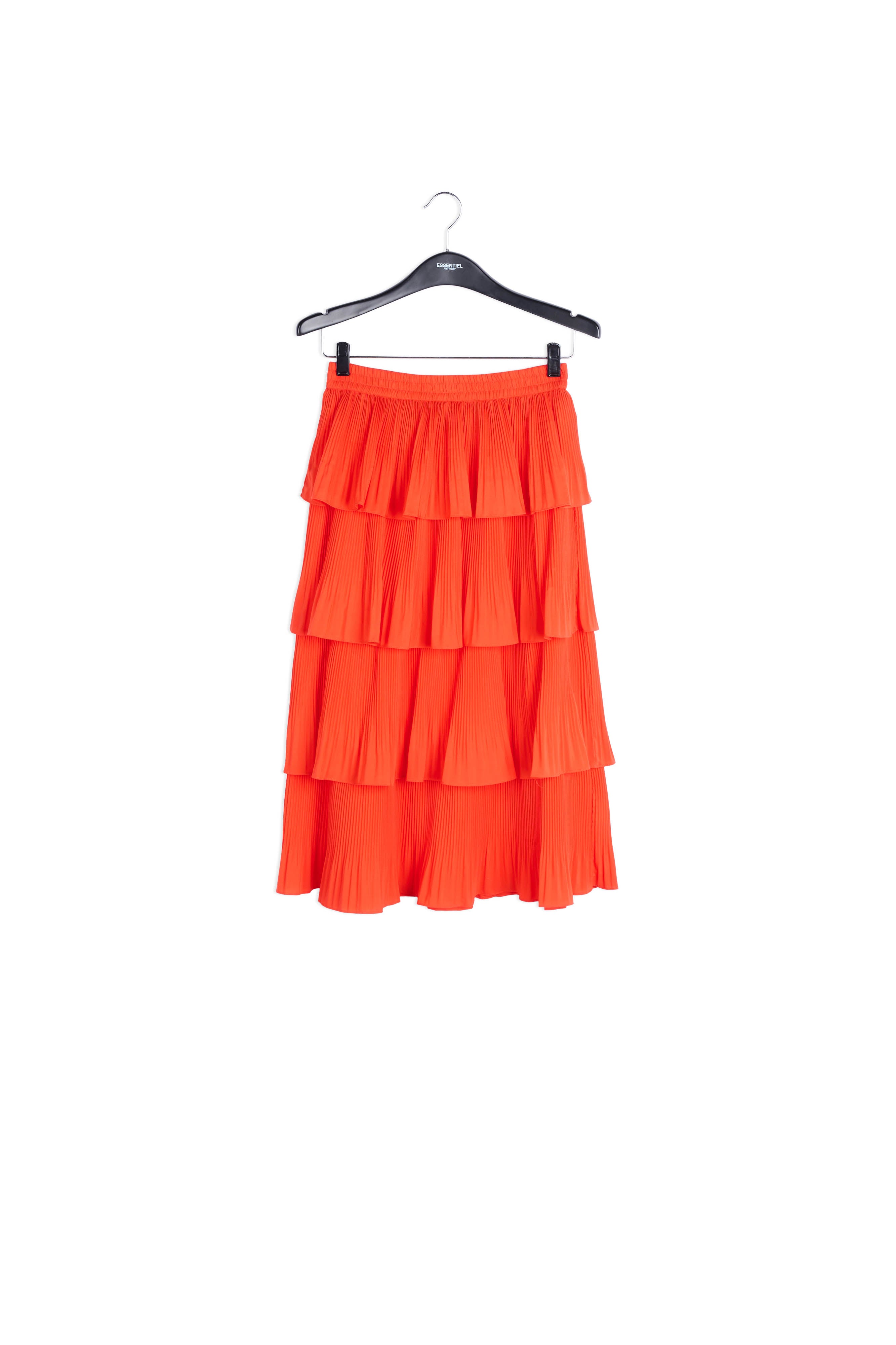 Orange tiered midi skirt RE—SSENTIEL | Essentiel second hand