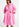 Pink cotton oversized knee-length shirt dress Faume - seconde main