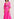 Robe maxi portefeuille rose fluo à pois Faume - seconde main