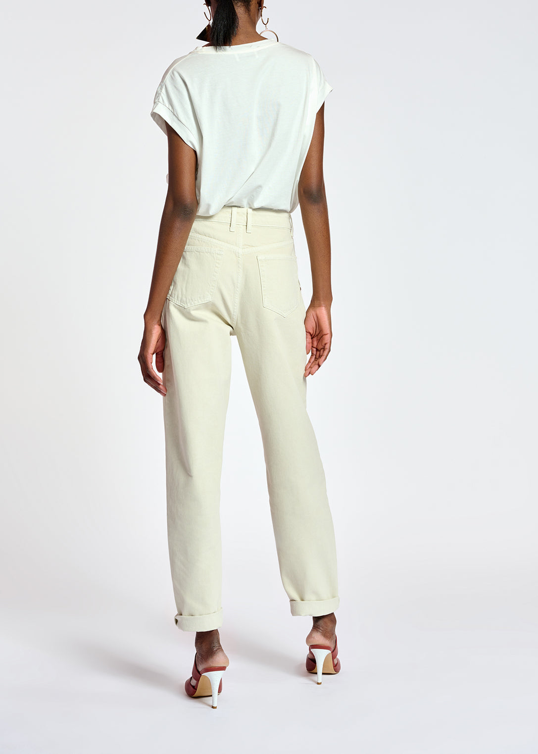 Off-white denim boyfriend jeans RE—SSENTIEL | Essentiel second hand