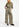 Pantalon large beige à imprimé léopard multicolore Faume - seconde main