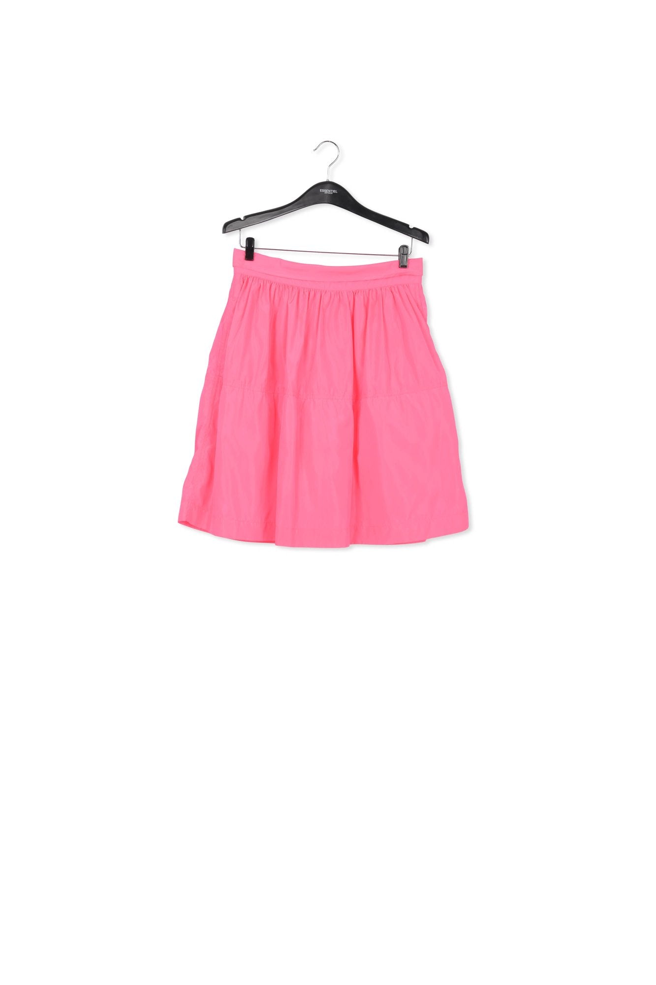 Neon pink gathered mini skirt RE—SSENTIEL | Essentiel second hand