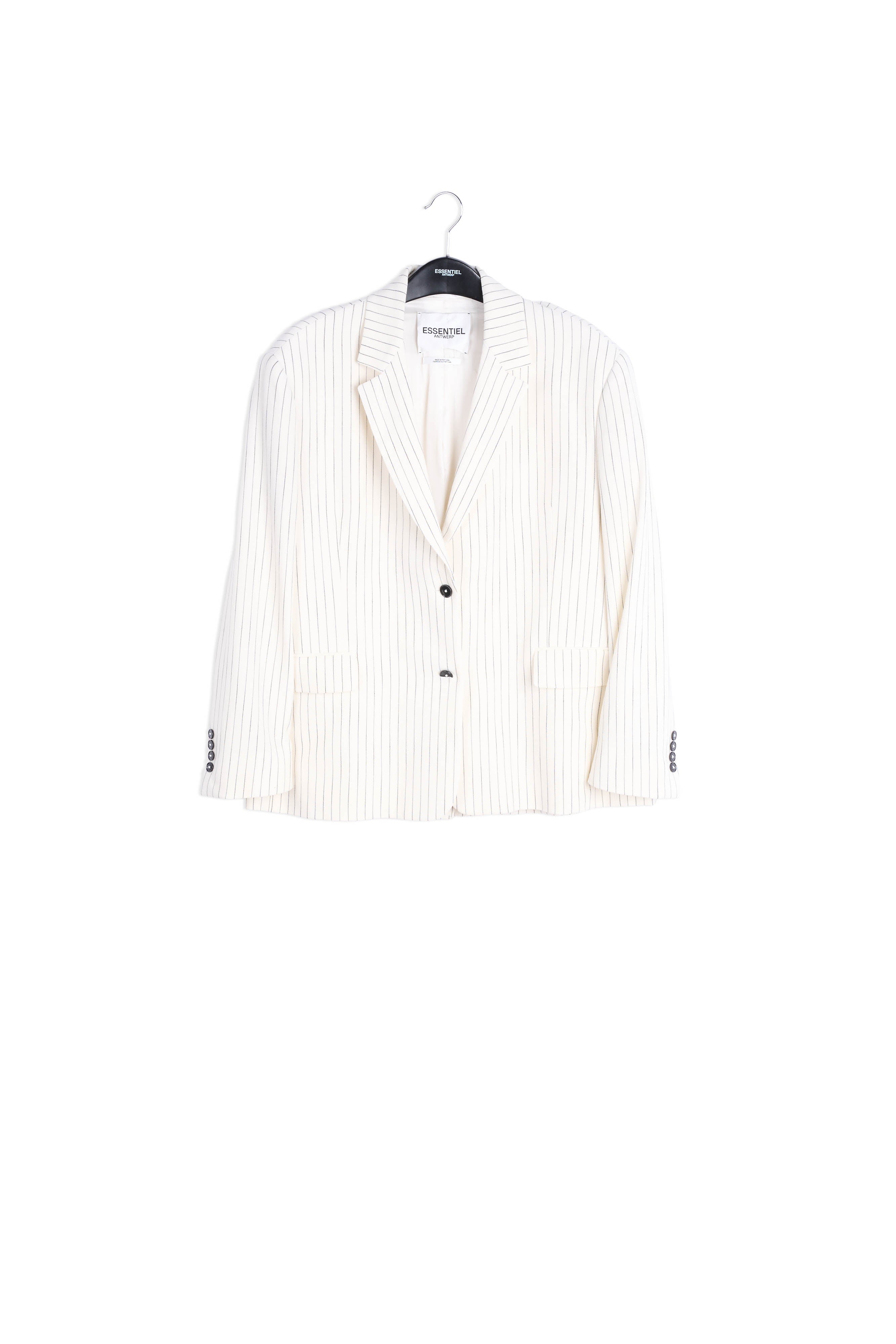 Veste oversize blanc cassé aux rayures fines RE—SSENTIEL | Essentiel second hand