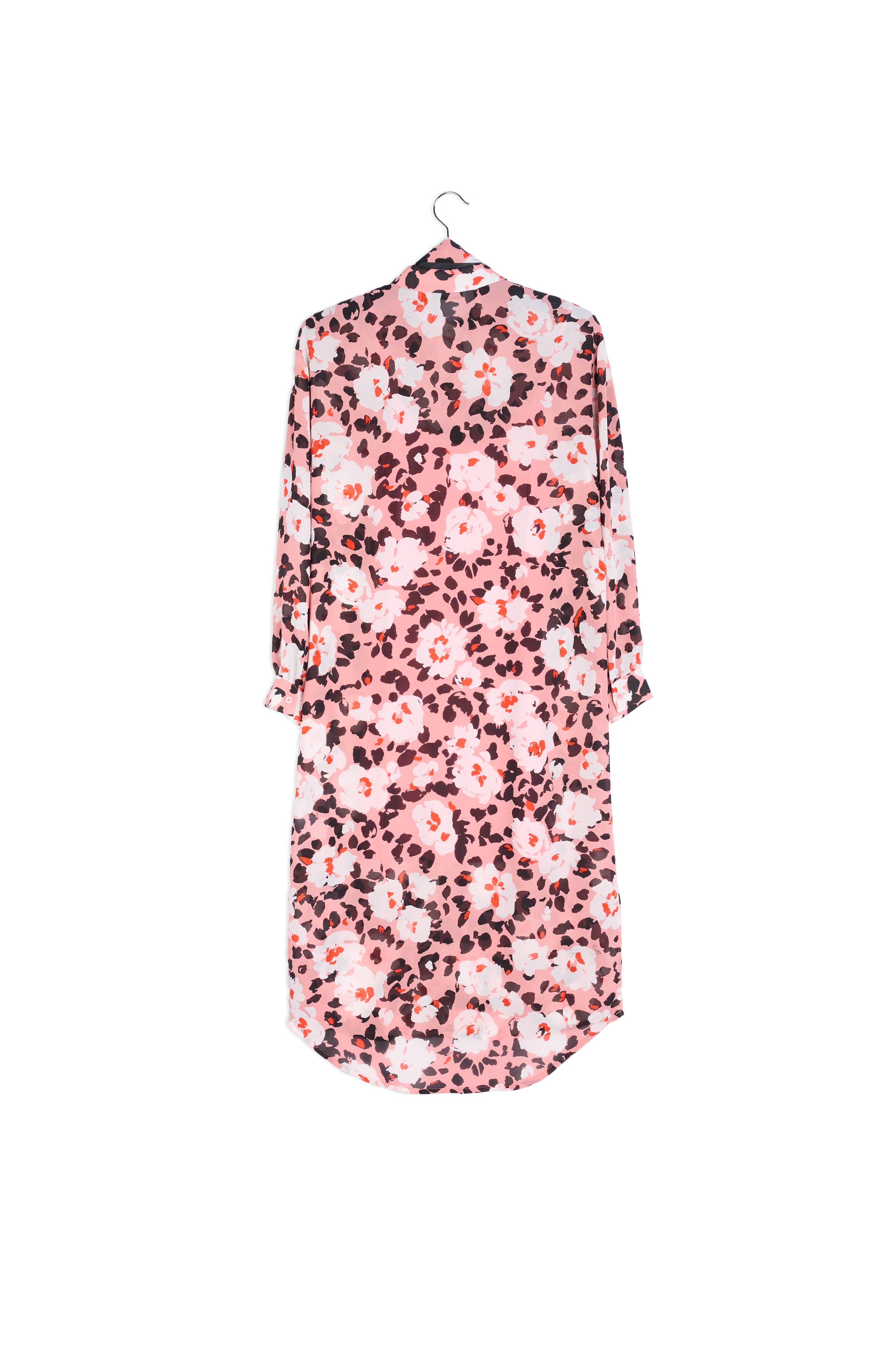 Pink floral-print shirt dress RE—SSENTIEL | Essentiel second hand