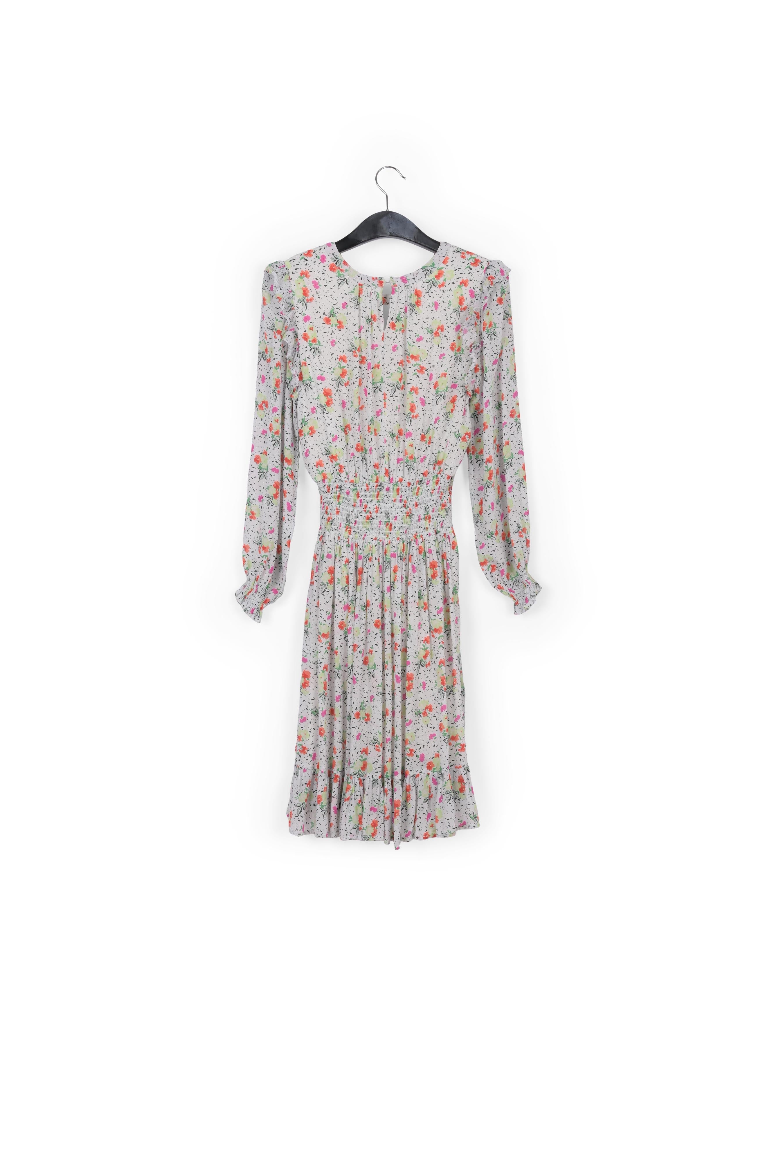 Off-white floral print midi dress RE—SSENTIEL | Essentiel second hand