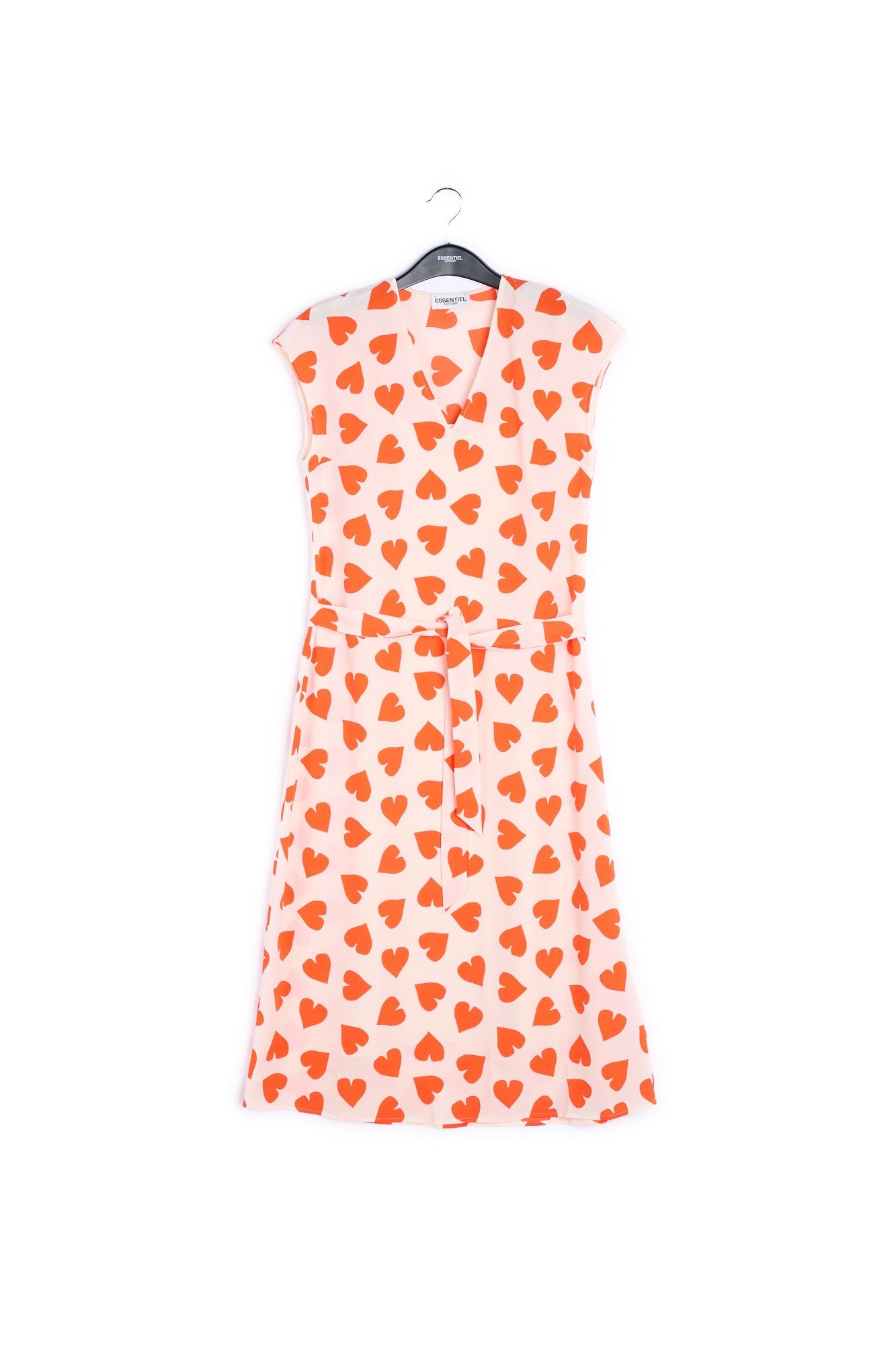 Red heart print summer dress RE—SSENTIEL | Essentiel second hand