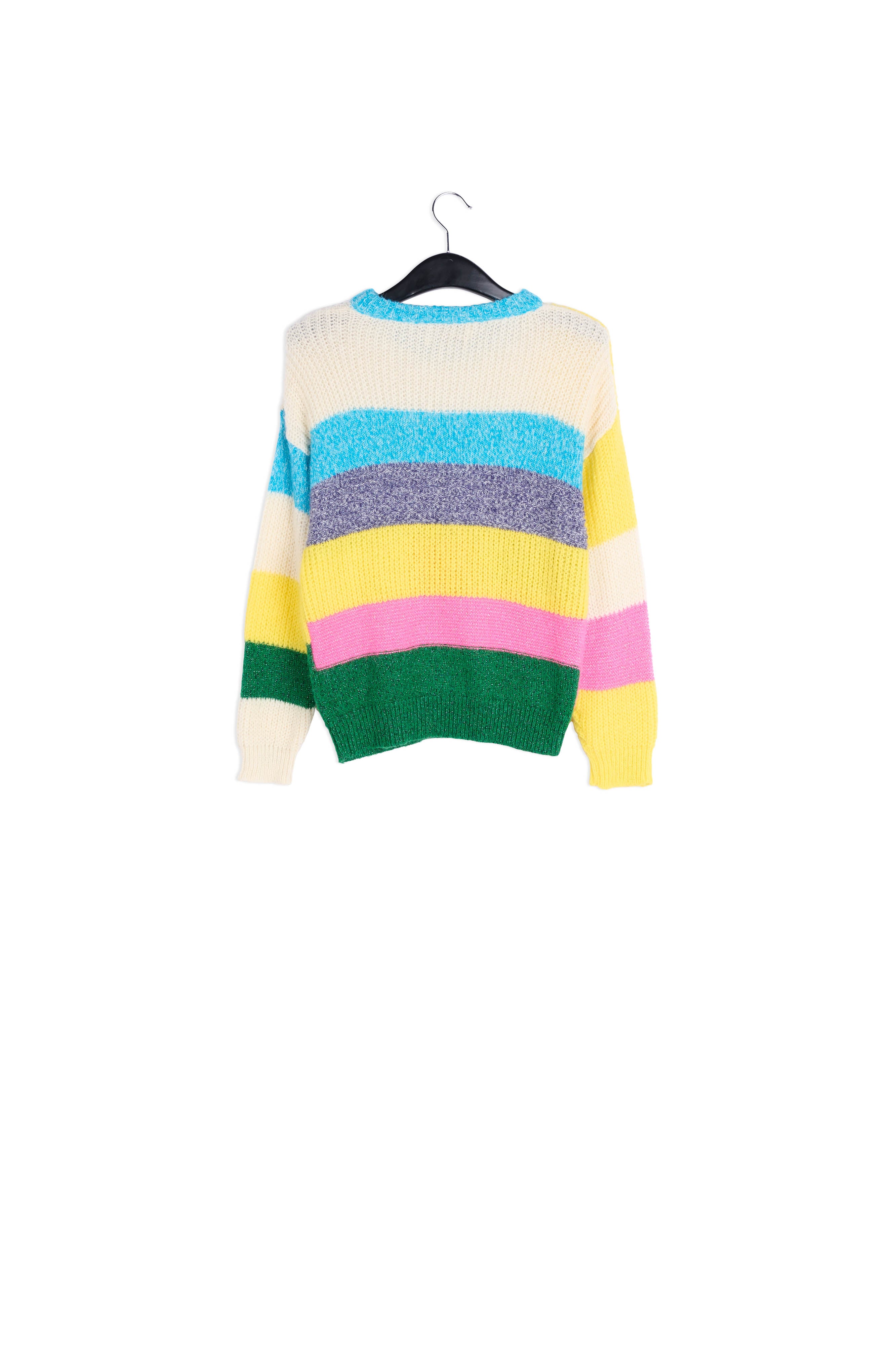 Colorful patchwork knit sweater RE—SSENTIEL | Essentiel second hand