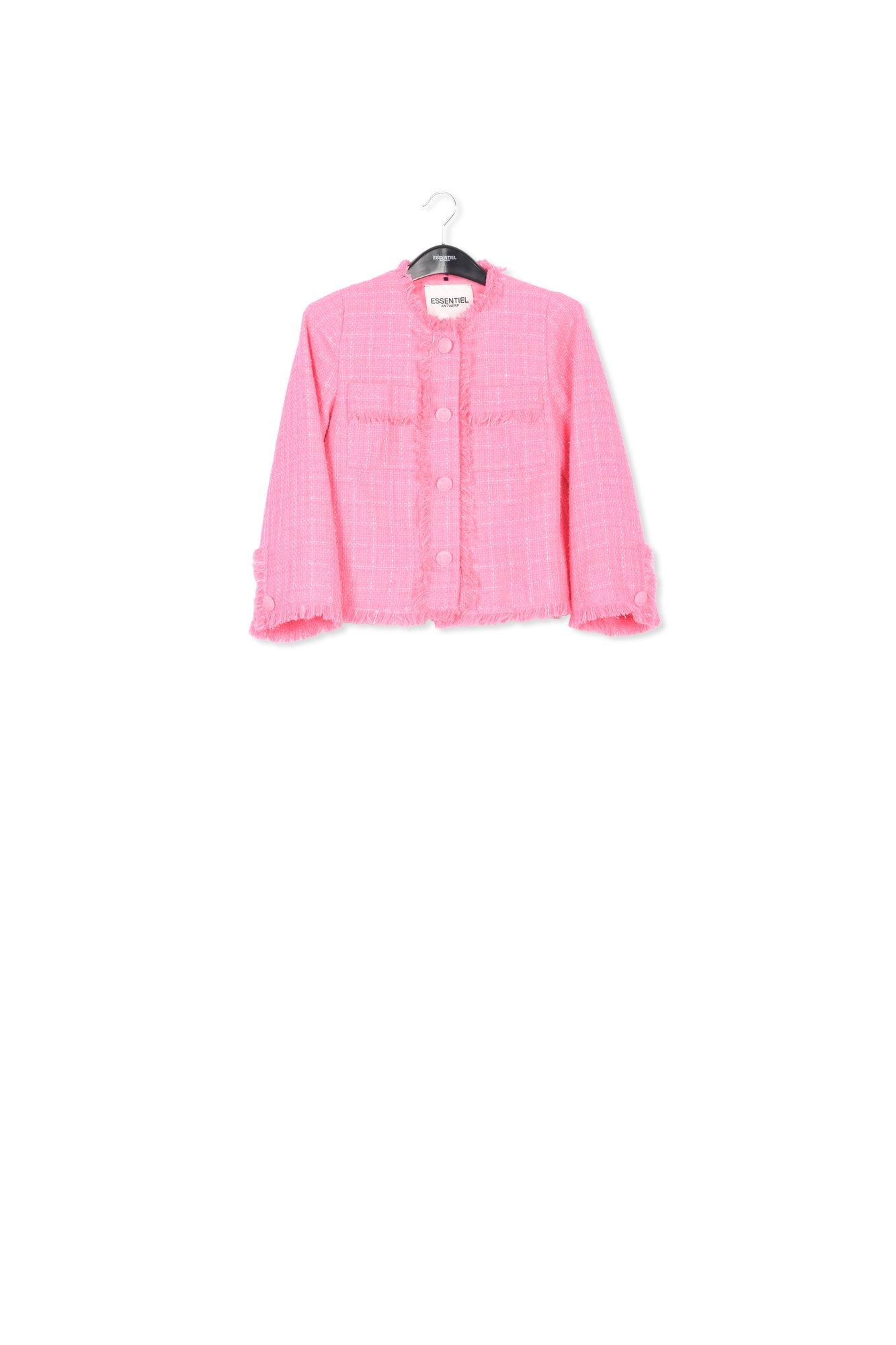 Veste en tweed rose néon RE—SSENTIEL | Essentiel second hand