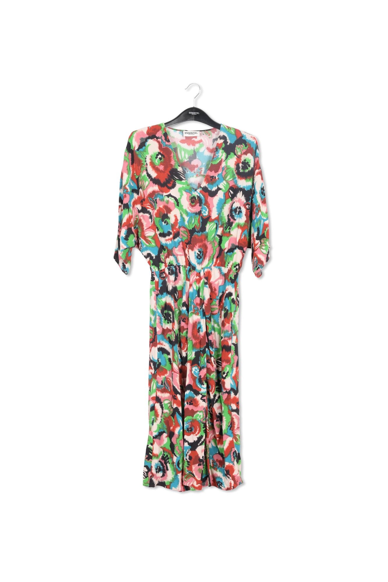 Multicolor kimono dress with floral print RE—SSENTIEL | Essentiel second hand