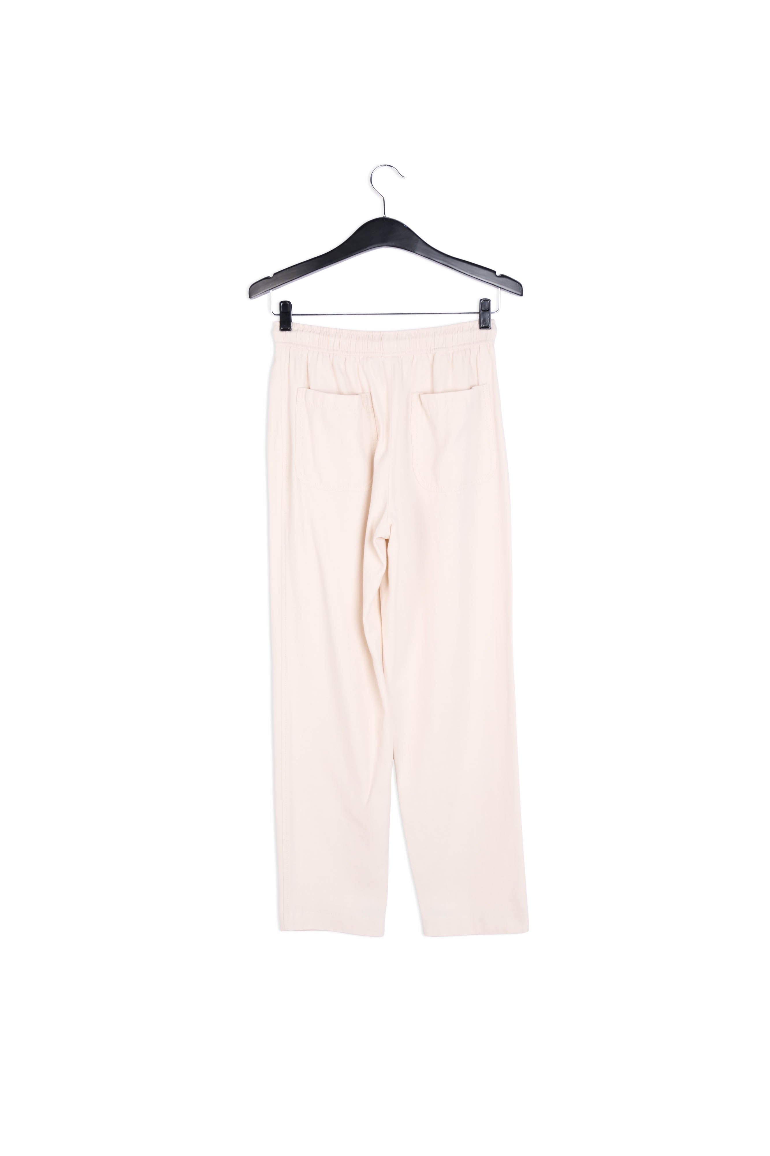 Pantalon fuselé en coton blanc cassé RE—SSENTIEL | Essentiel second hand