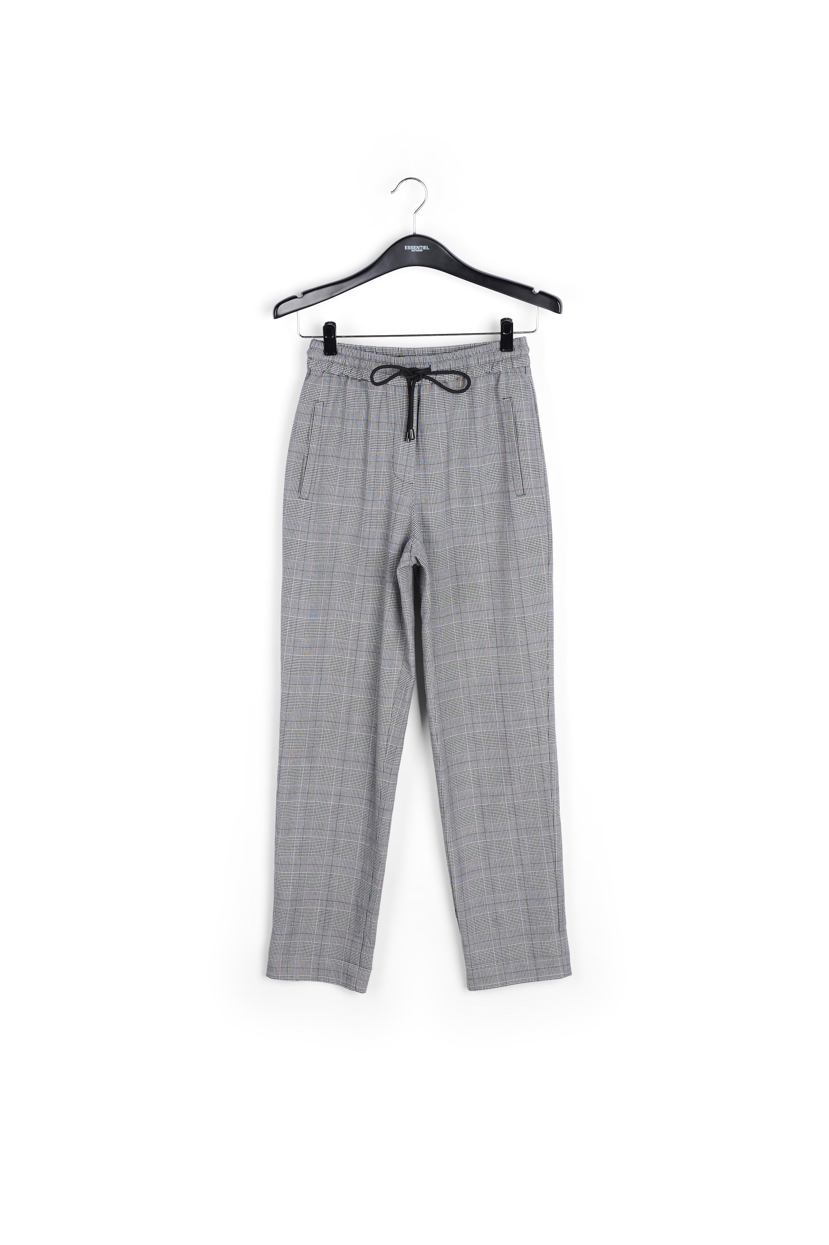 Pantalon gris à carreaux RE—SSENTIEL | Essentiel second hand