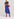 Blue floral and polka dot silk midi skirt Faume - seconde main