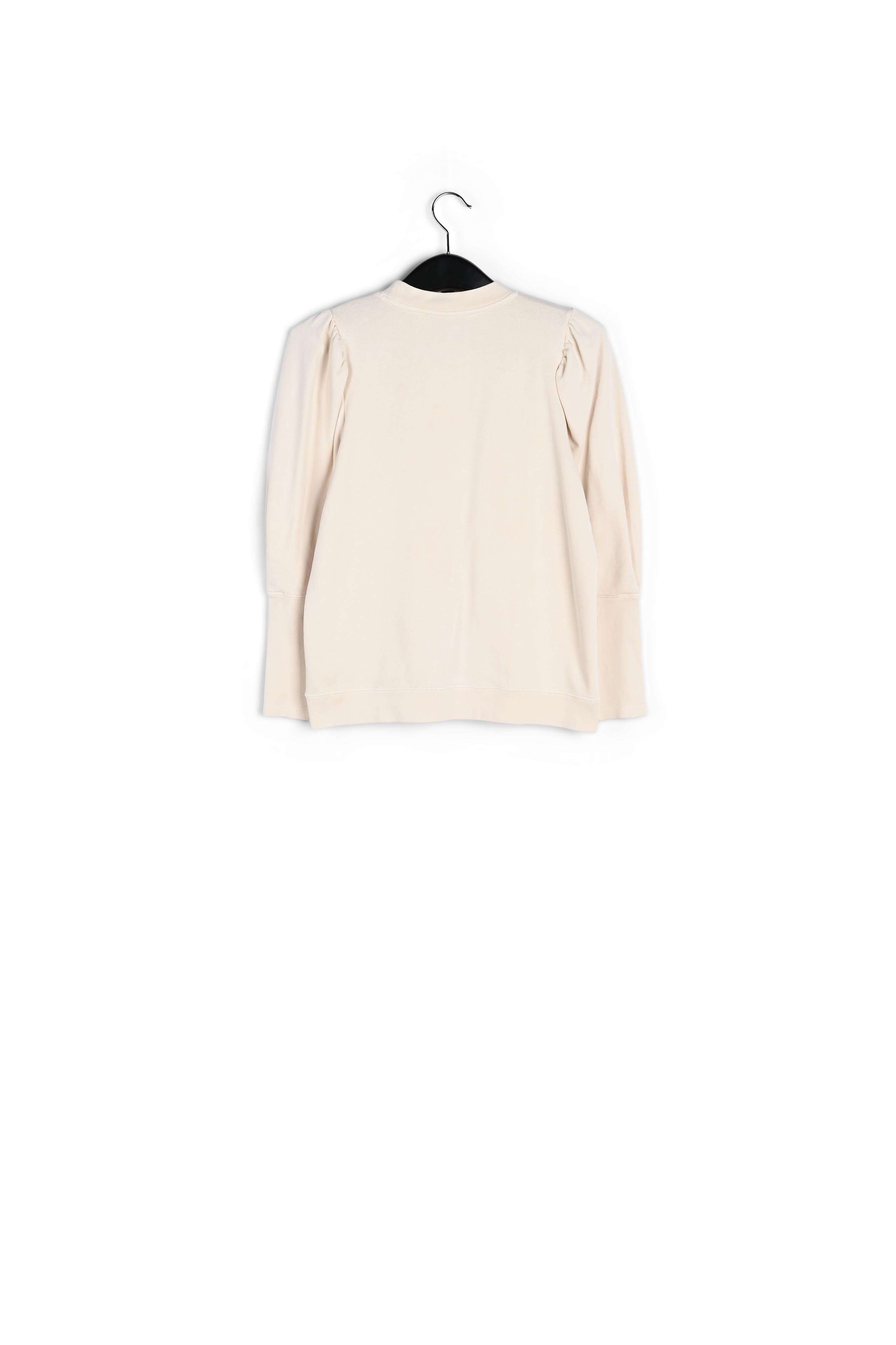 Off-white organic-cotton jersey sweatshirt RE—SSENTIEL | Essentiel second hand