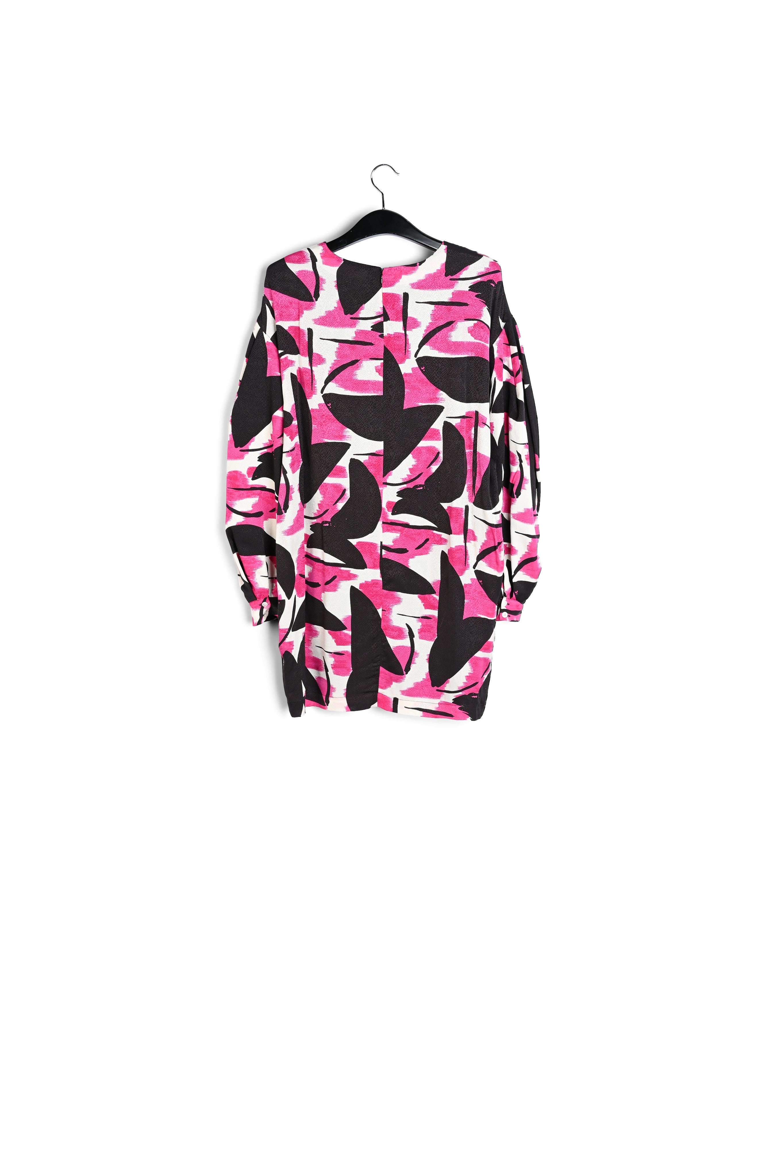 Pink, black and off-white printed mini dress RE—SSENTIEL | Essentiel second hand