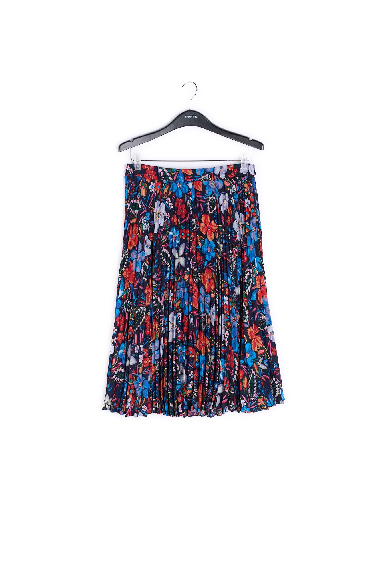 Floral print plissé midi skirt RE—SSENTIEL | Essentiel second hand