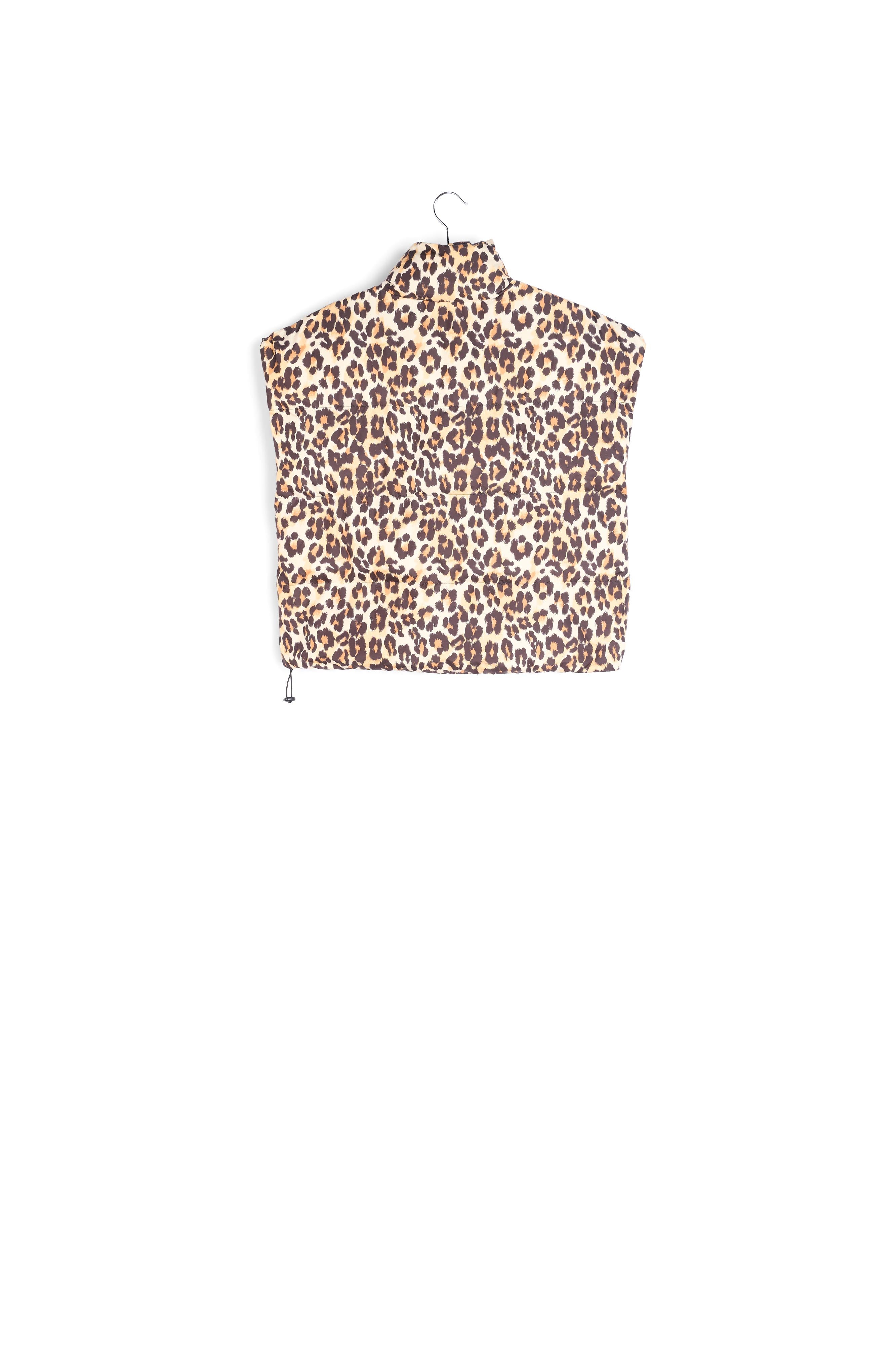 Leopard-print puffer vest RE—SSENTIEL | Essentiel second hand