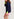 Dark blue mohair-blend cardigan with neon cuffs Faume - seconde main
