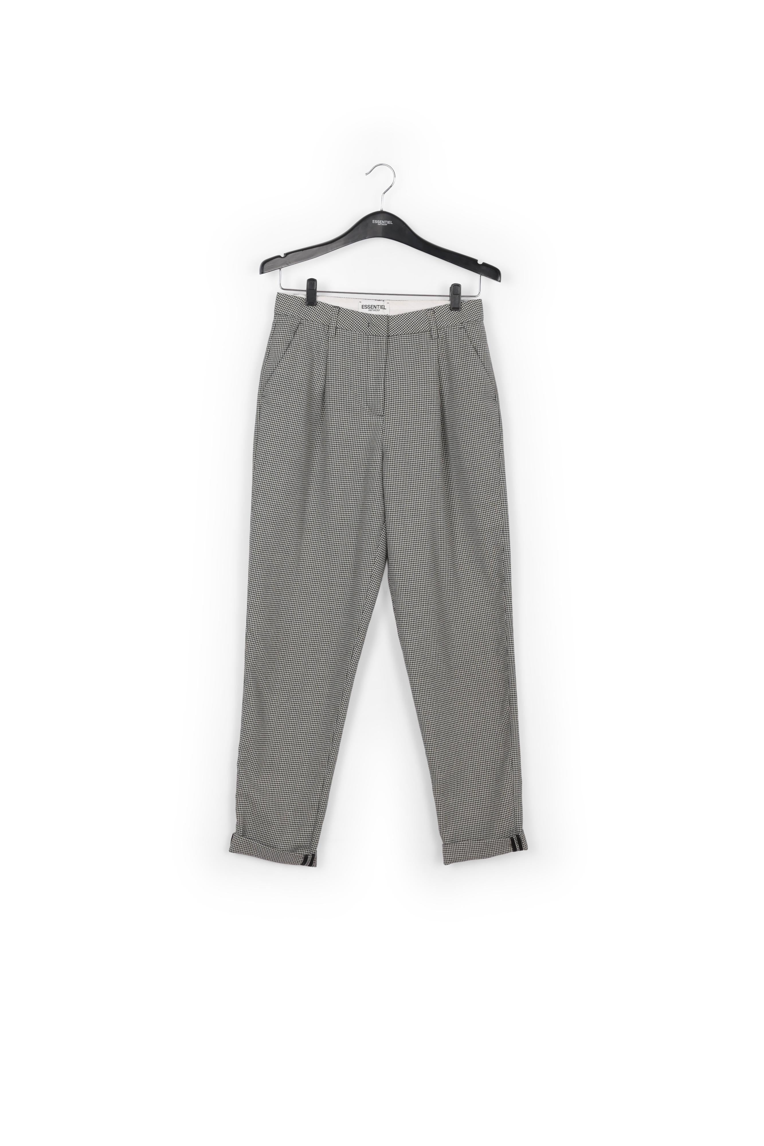 Loose-fit houndstooth high-waist pants RE—SSENTIEL | Essentiel second hand