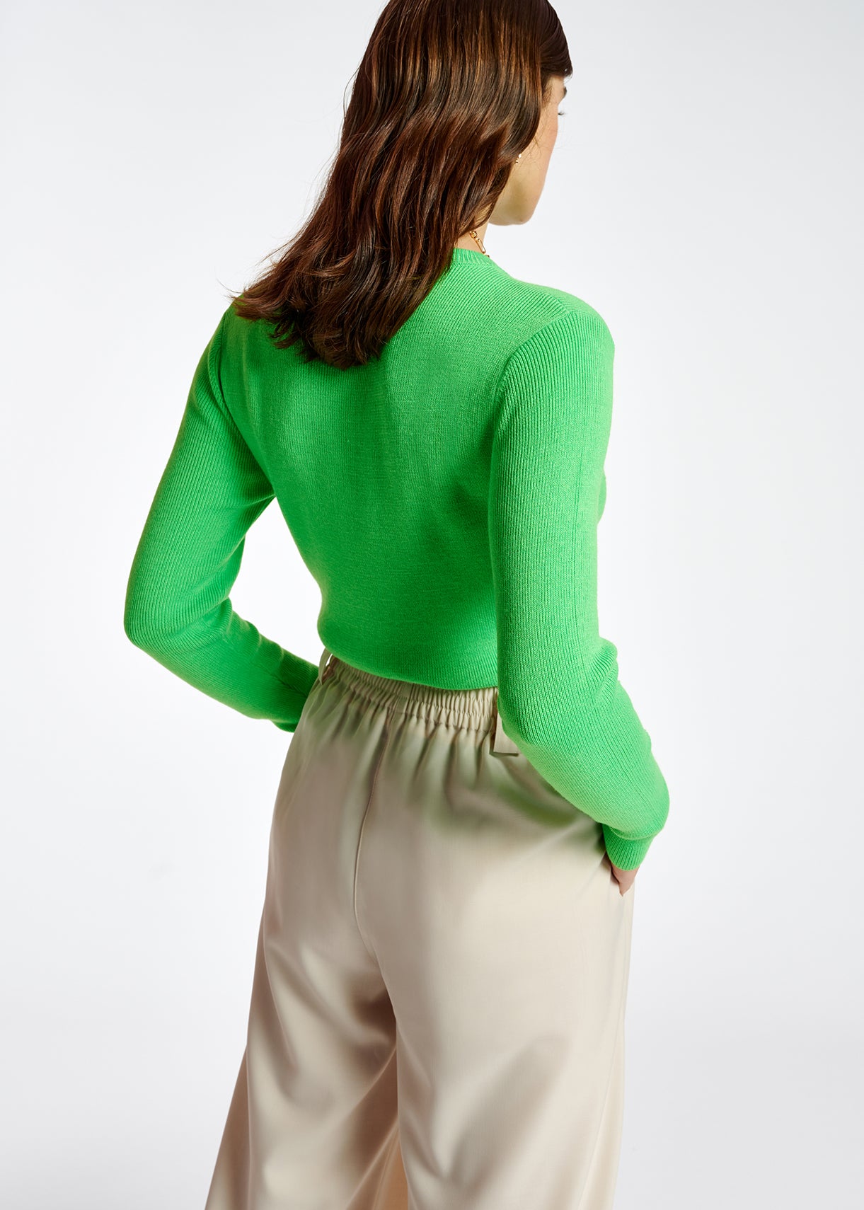 Pantalon écru aux jambes larges RE—SSENTIEL | Essentiel second hand