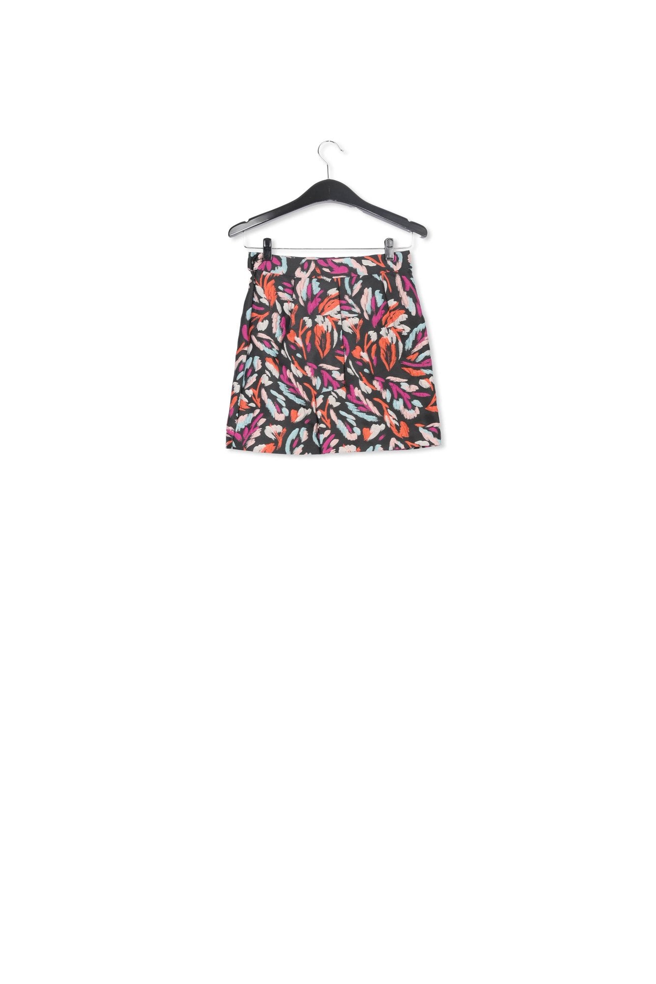 Black, orange and purple jacquard mini skirt RE—SSENTIEL | Essentiel second hand
