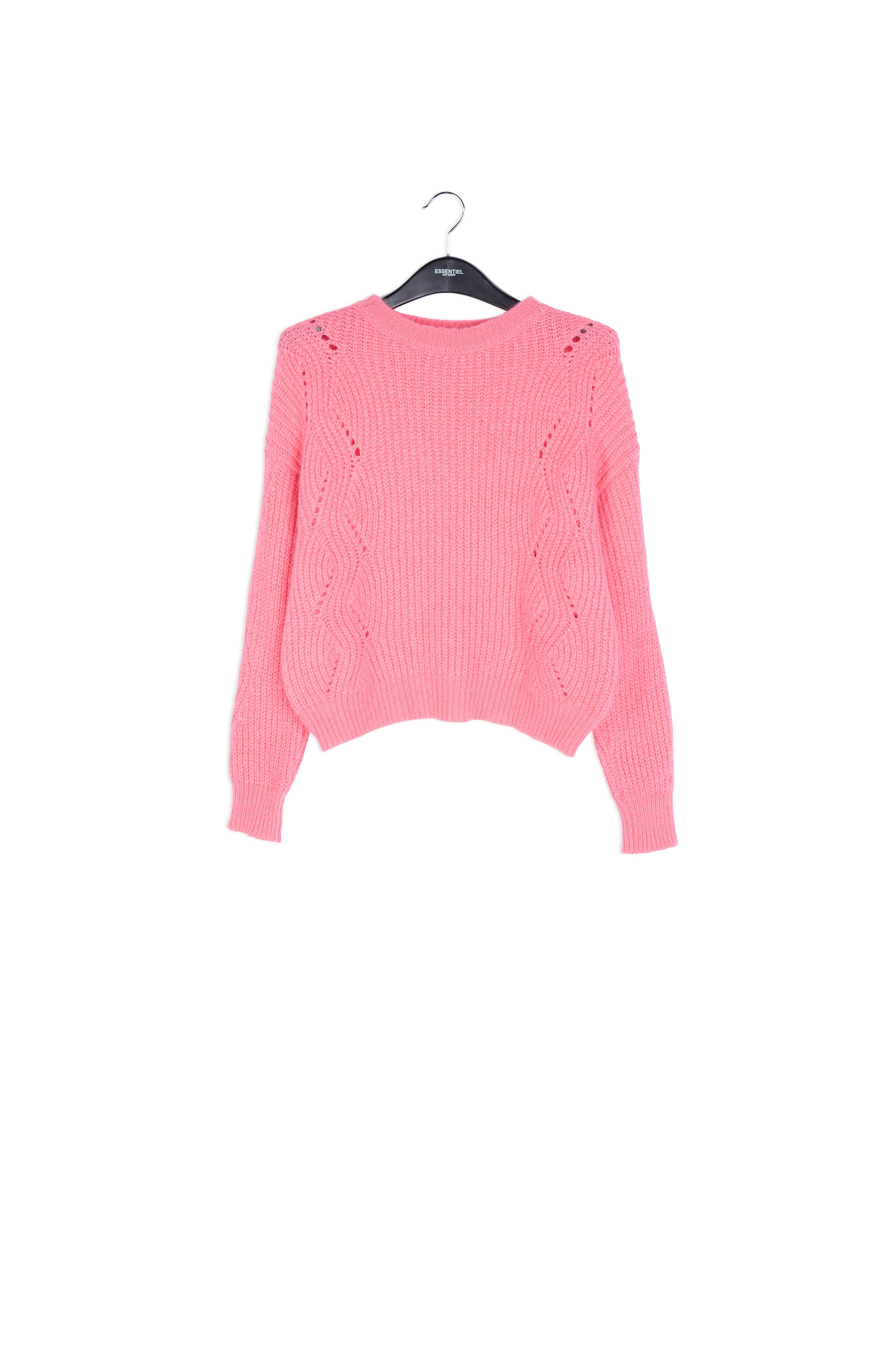 Pink ribbed mohair-blend sweater RE—SSENTIEL | Essentiel second hand