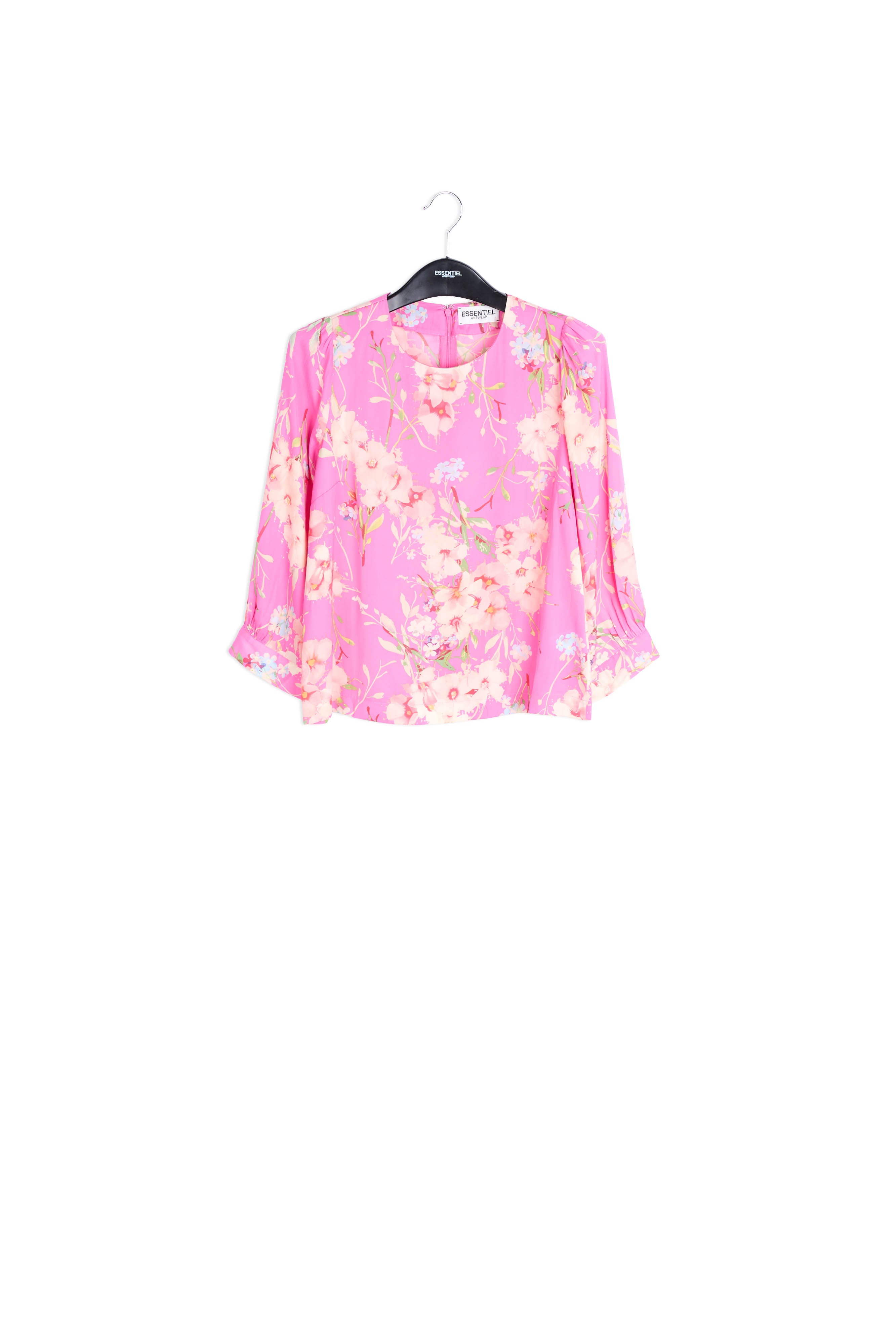 Top rose à fleurs avec manches bouffantes RE—SSENTIEL | Essentiel second hand