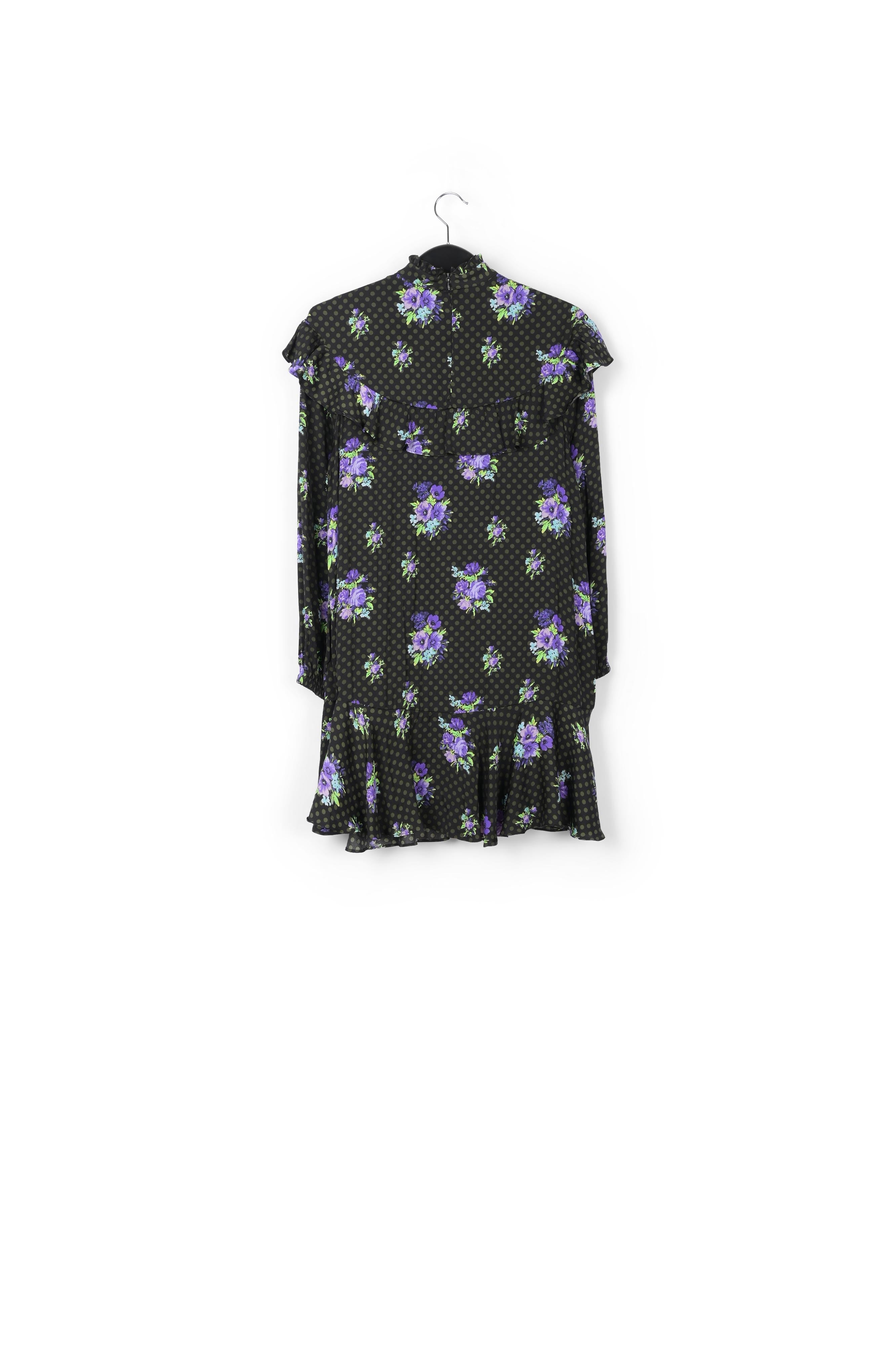 Robe à ligne a noire et pourpre à volants RE—SSENTIEL | Essentiel second hand
