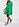 Groene midi-jeansjurk met A-lijn Faume - seconde main
