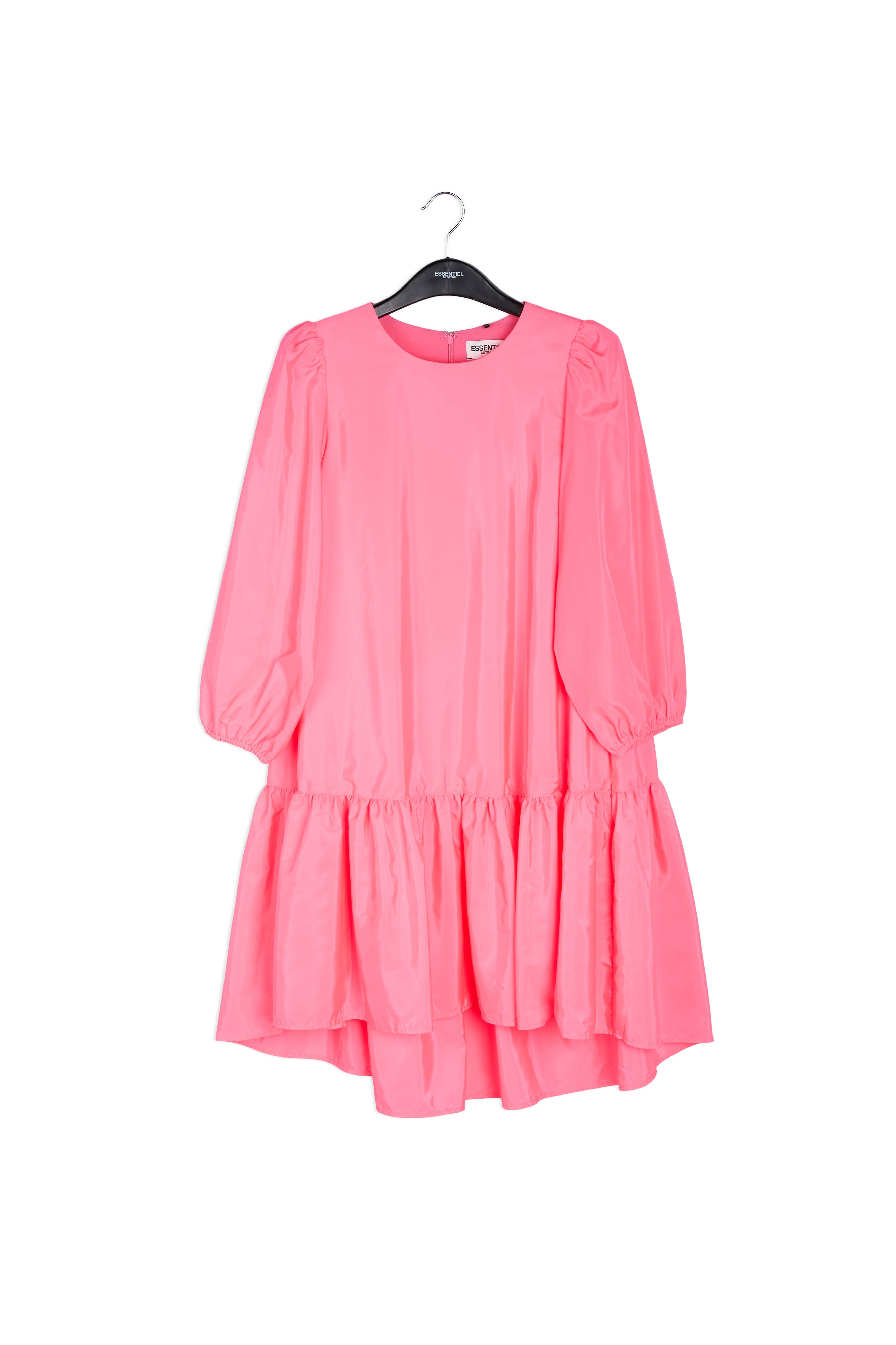 Neon pink oversized mini dress RE—SSENTIEL | Essentiel second hand