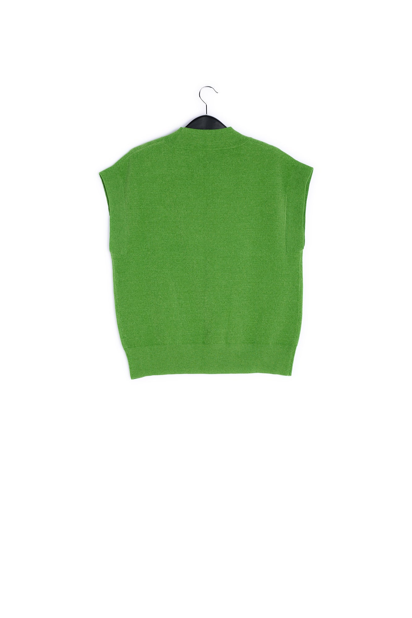 Green sleeveless knitted vest RE—SSENTIEL | Essentiel second hand