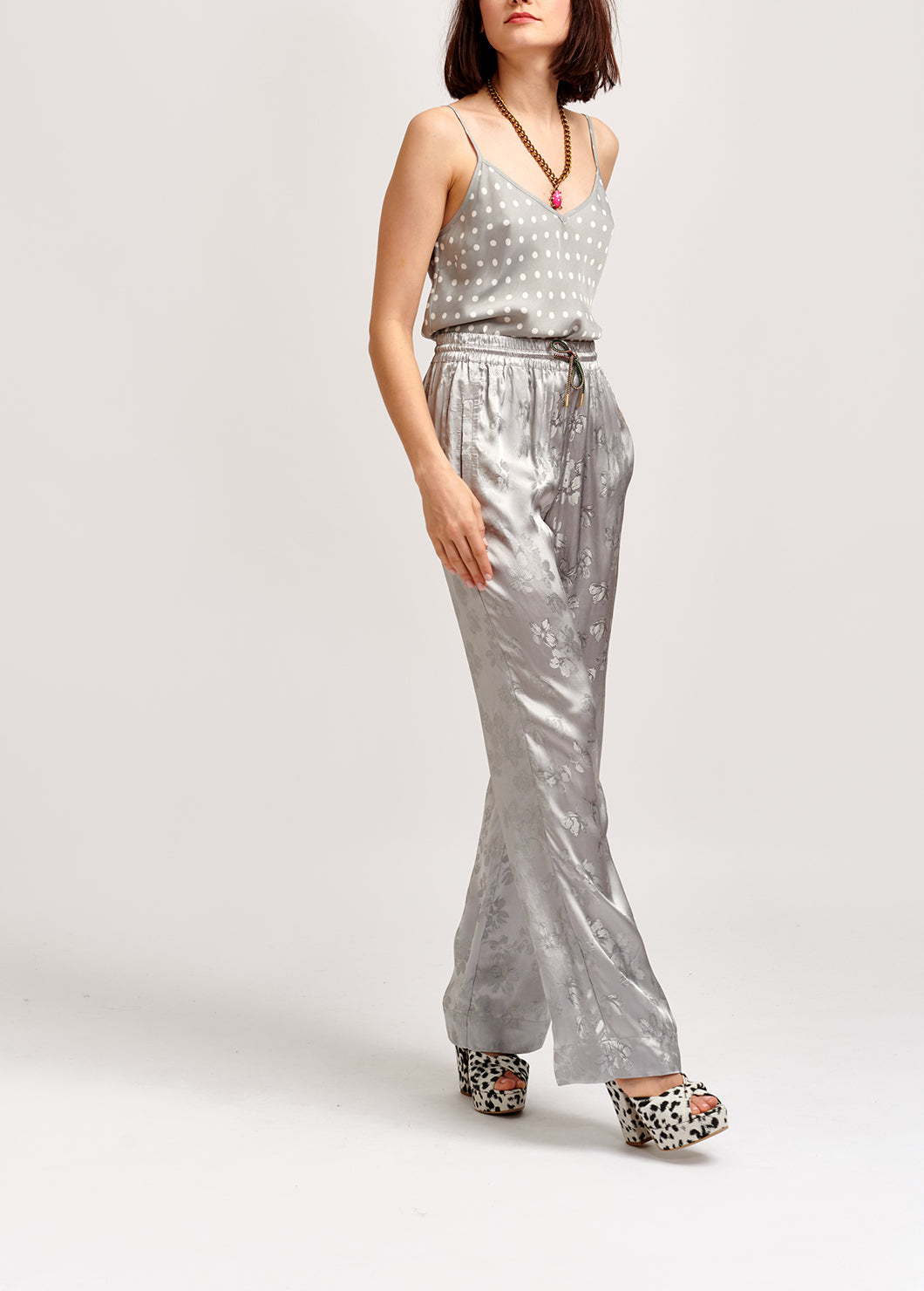 Grey polka dot camisole RE—SSENTIEL | Essentiel second hand