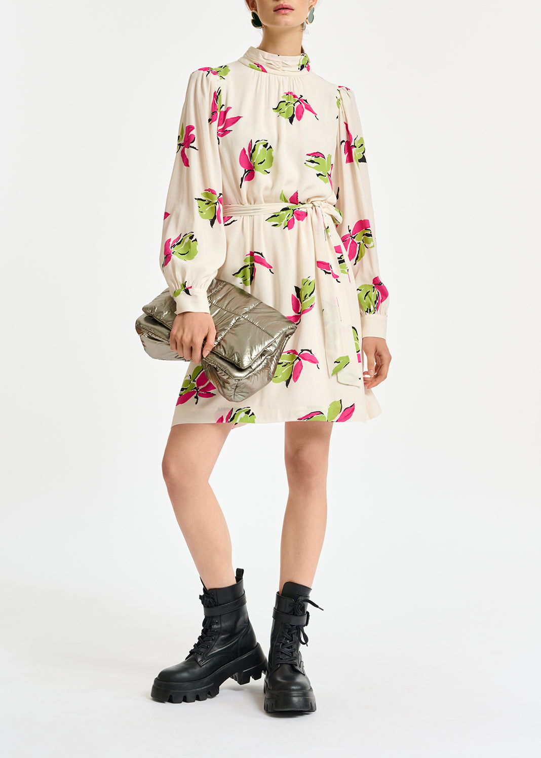 Mini-robe blanc cassé à  imprimé fleuri RE—SSENTIEL | Essentiel second hand