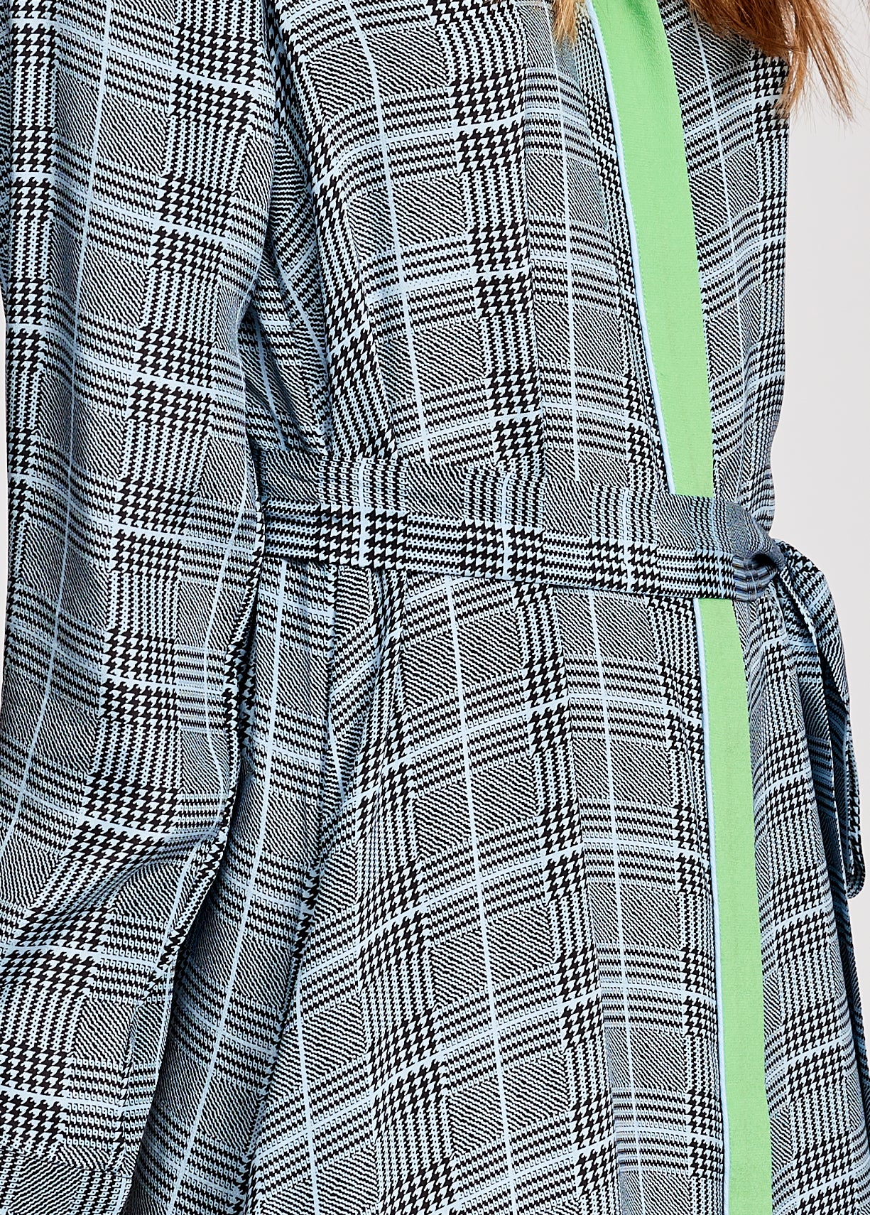 Large check silk shirt dress RE—SSENTIEL | Essentiel second hand