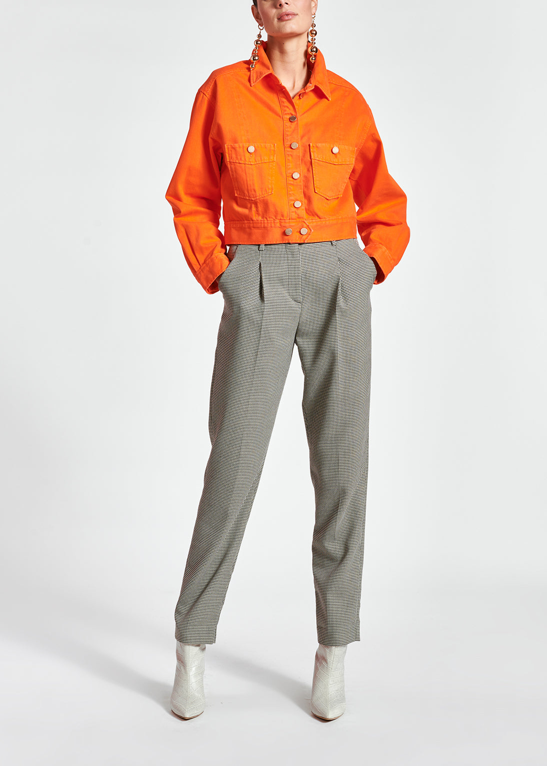 Veste en jean orange vif RE—SSENTIEL | Essentiel second hand