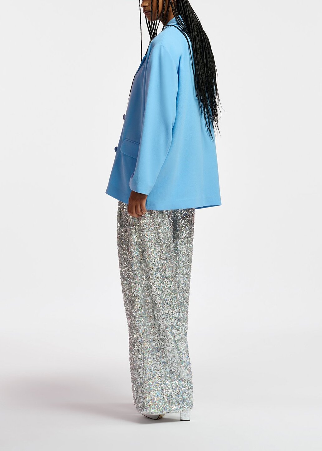 Blazer croisé bleu RE—SSENTIEL | Essentiel second hand