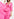 Neon pink long-sleeved v-neck maxi dress Faume - seconde main