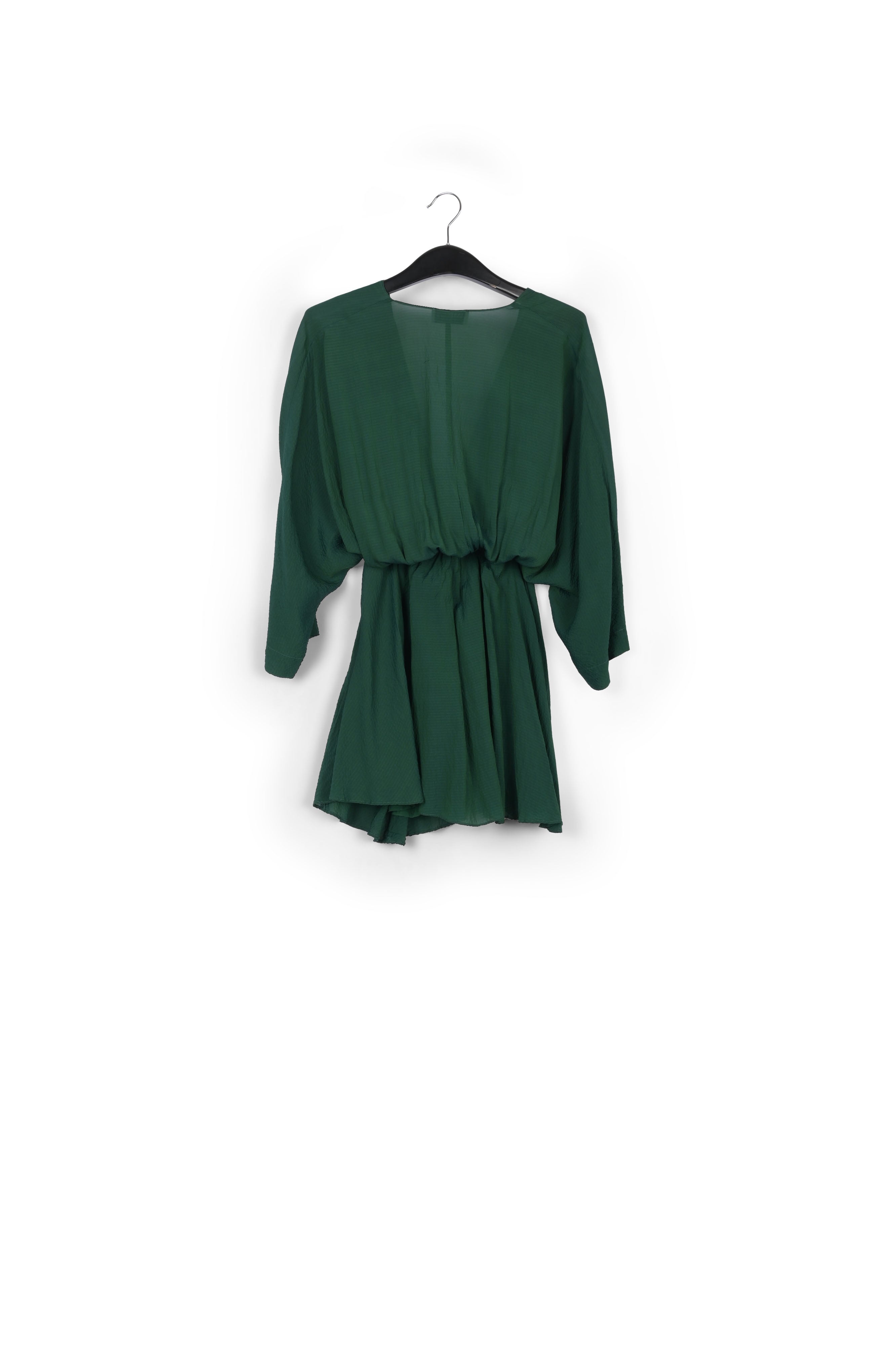 Dark green mini wrap dress RE—SSENTIEL | Essentiel second hand