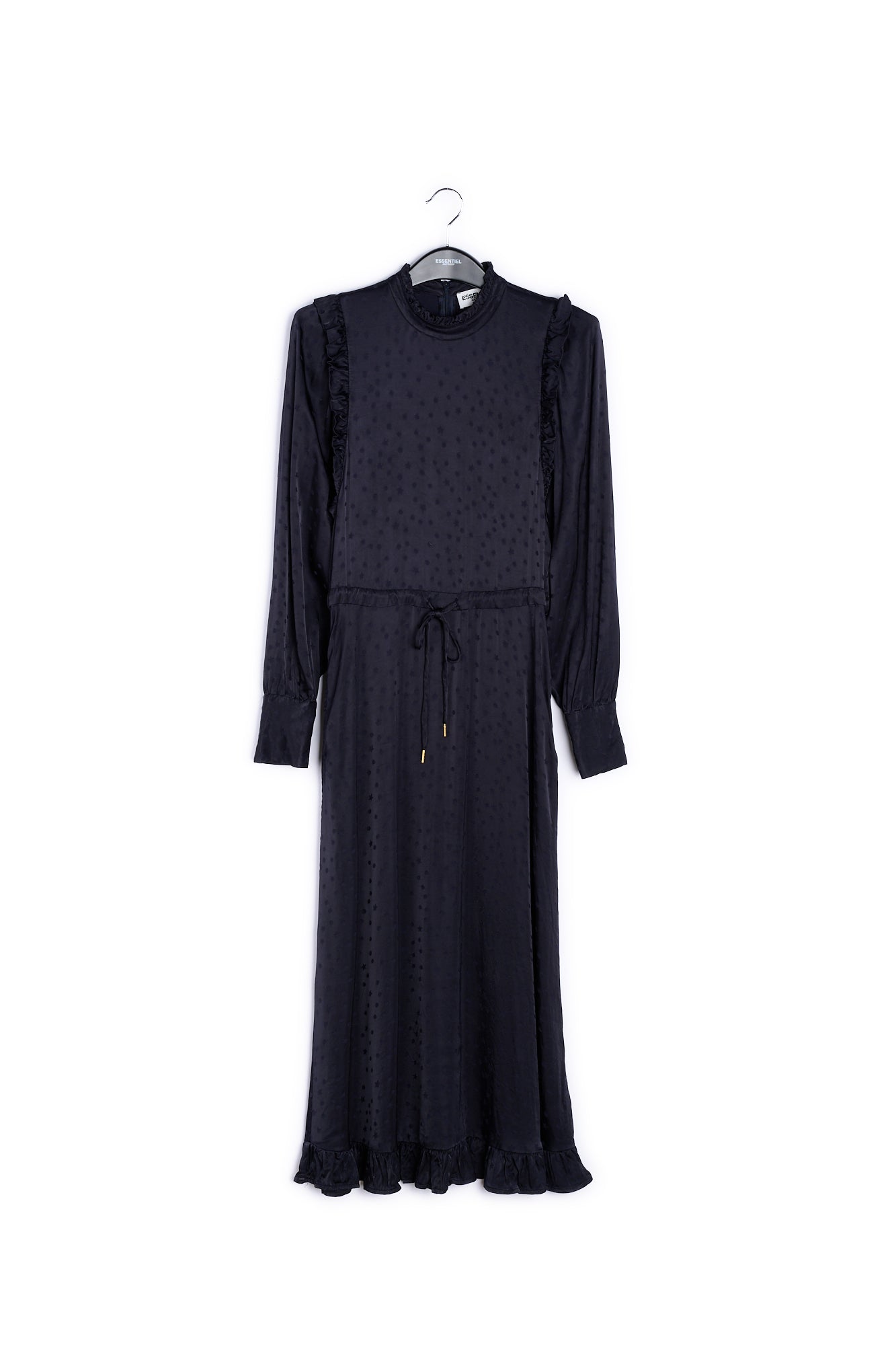 Black jacquard midi dress RE—SSENTIEL | Essentiel second hand