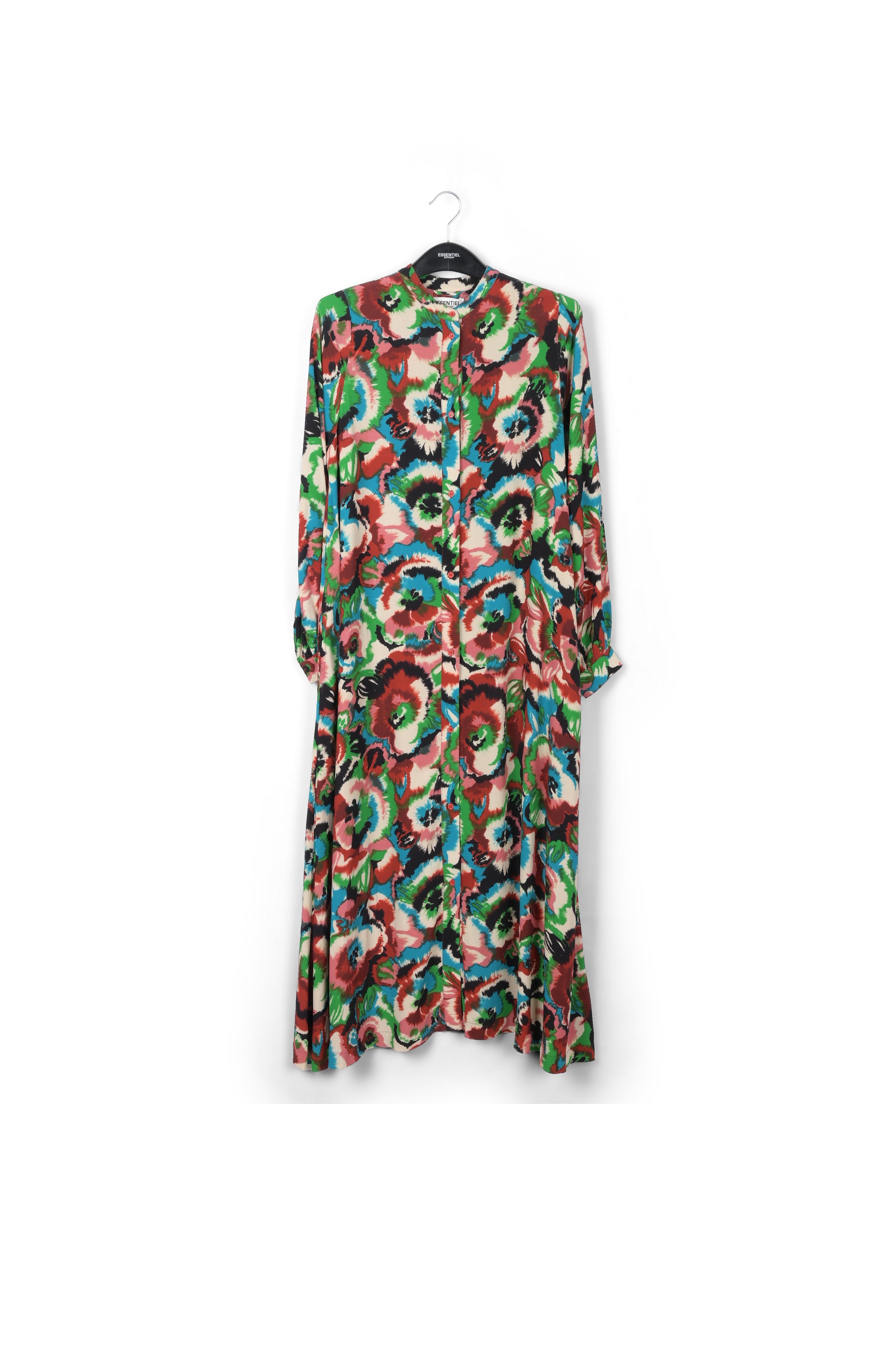 Multicolor floral-print shirt dress RE—SSENTIEL | Essentiel second hand