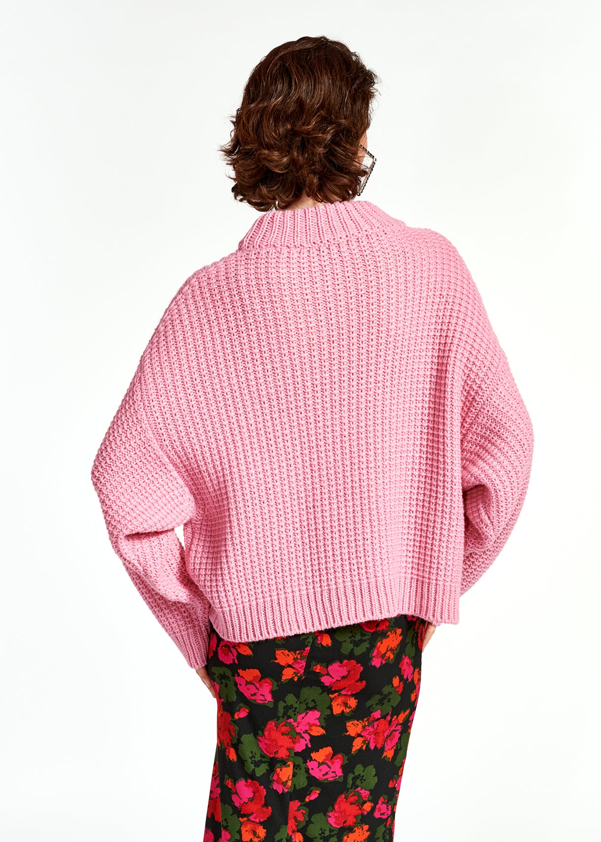 Pull carré en tricot rose RE—SSENTIEL | Essentiel second hand