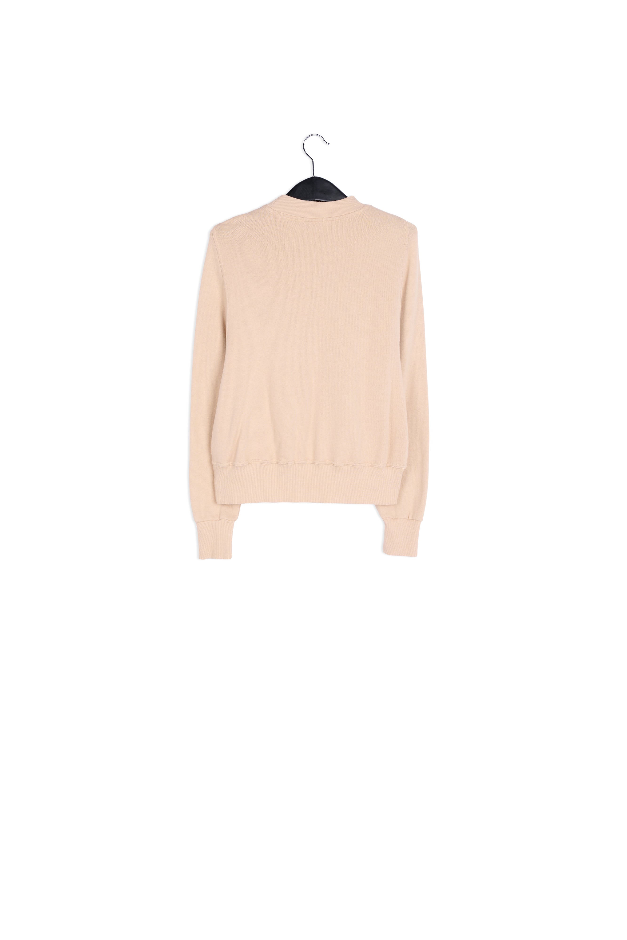 Sweatshirt blanc cassé en jersey de coton à imprimé varsity métallisé RE—SSENTIEL | Essentiel second hand