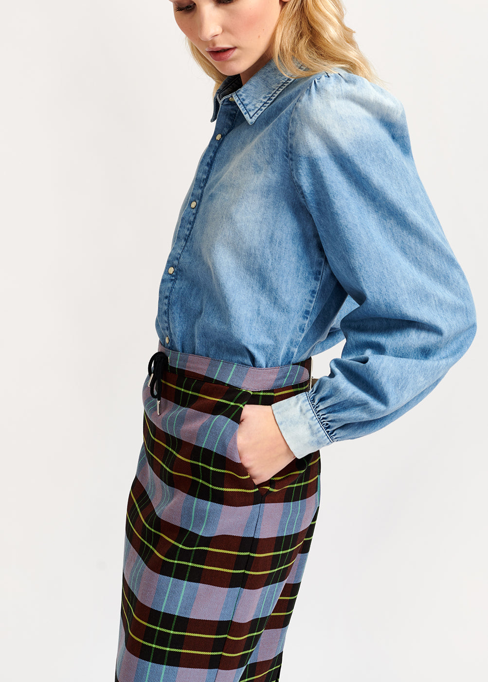 Chemise bleu jeans en coton RE—SSENTIEL | Essentiel second hand