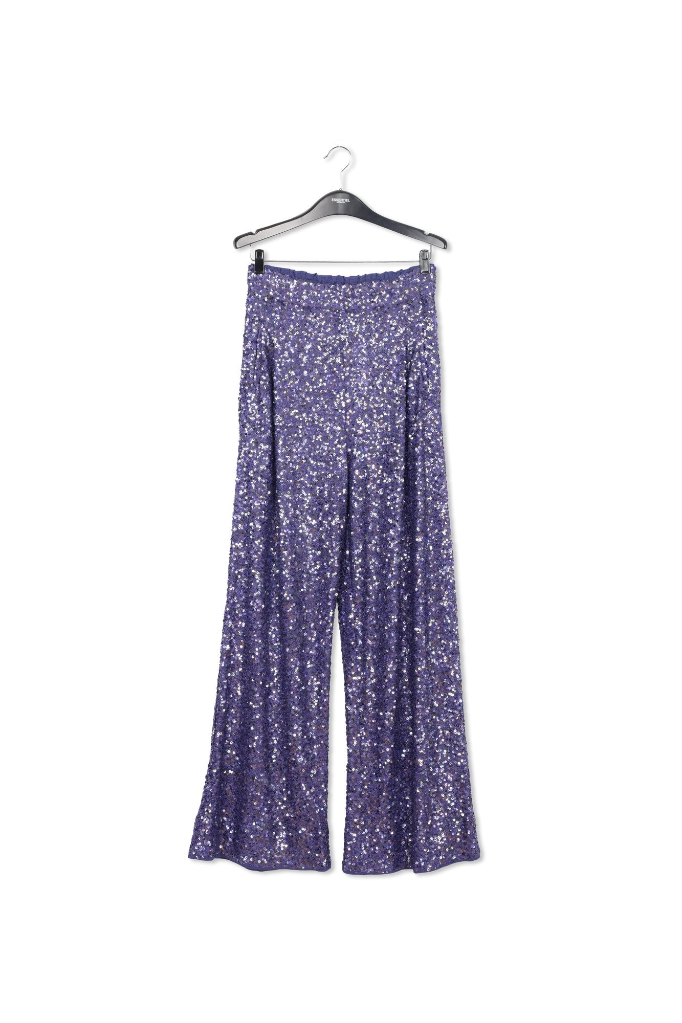 Indigo sequin-embellished wide-leg pants RE—SSENTIEL | Essentiel second hand