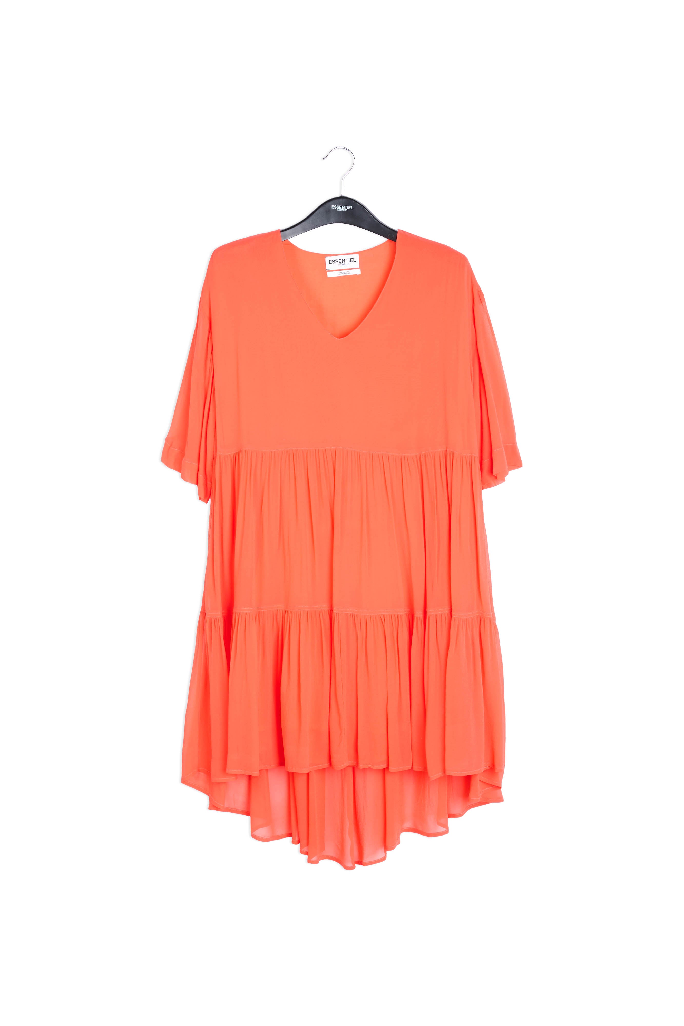 Orange tiered mini dress RE—SSENTIEL | Essentiel second hand