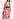 Off-white, red and pink abstract print midi-length dress Faume - seconde main