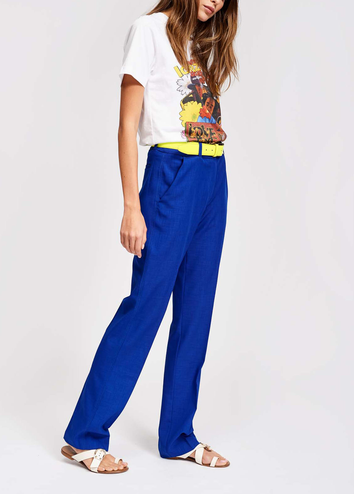 Blue tailored trousers RE—SSENTIEL | Essentiel second hand